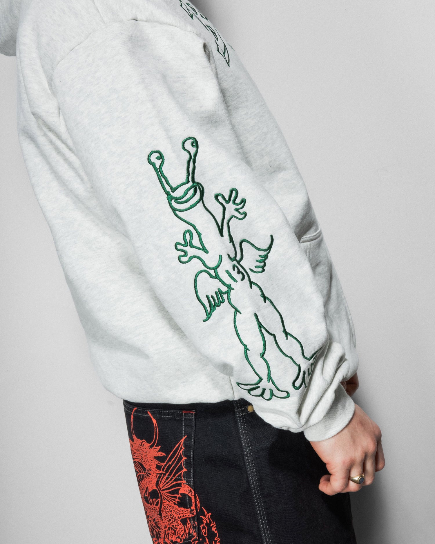 Thirteen Zip-Thru Hood, Ash