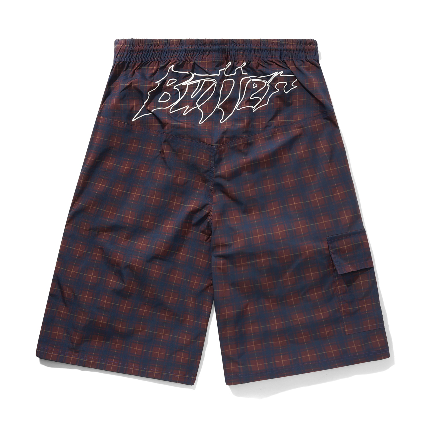 Amplify Boardshorts, Maroon Plaid