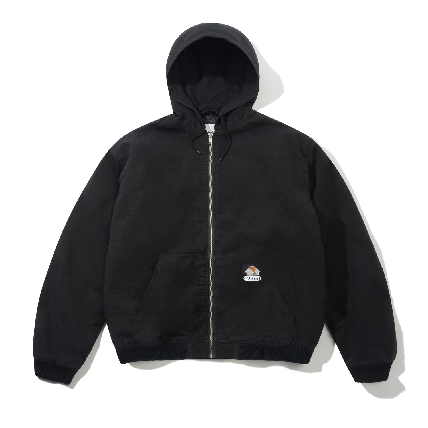 Ripstop Work Jacket, Washed Black