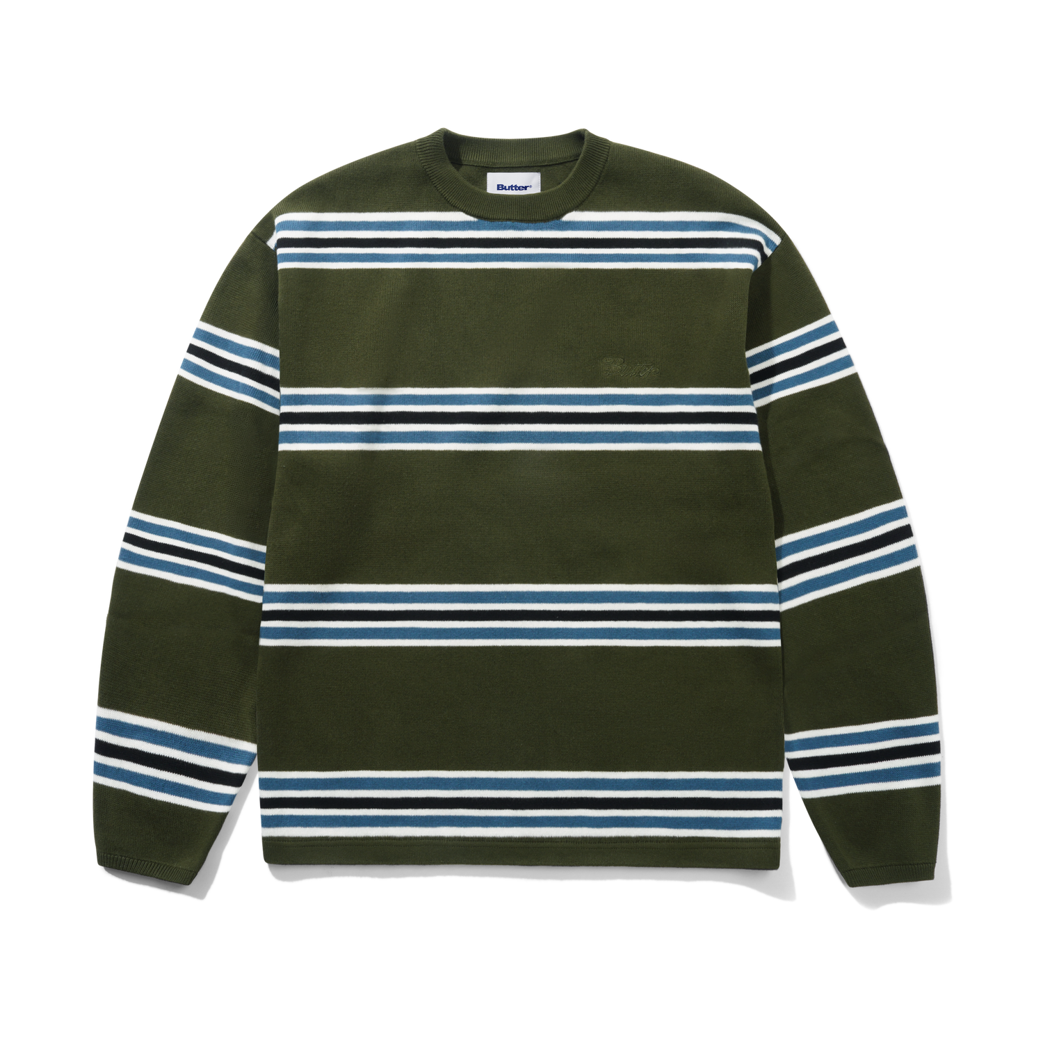 Stripe Knit Sweater, Army