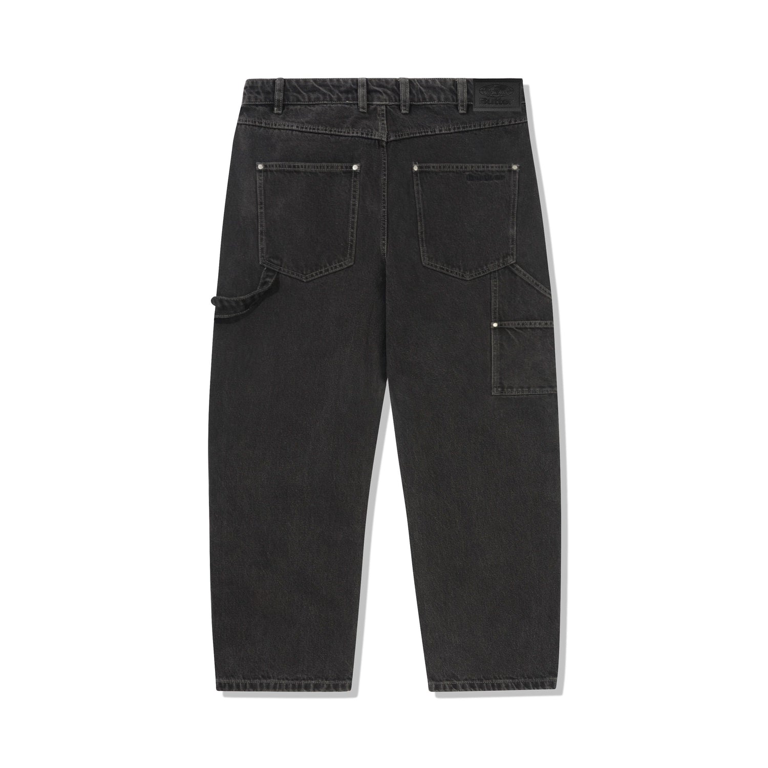 Davide Double Knee Denim Jeans, Washed Black