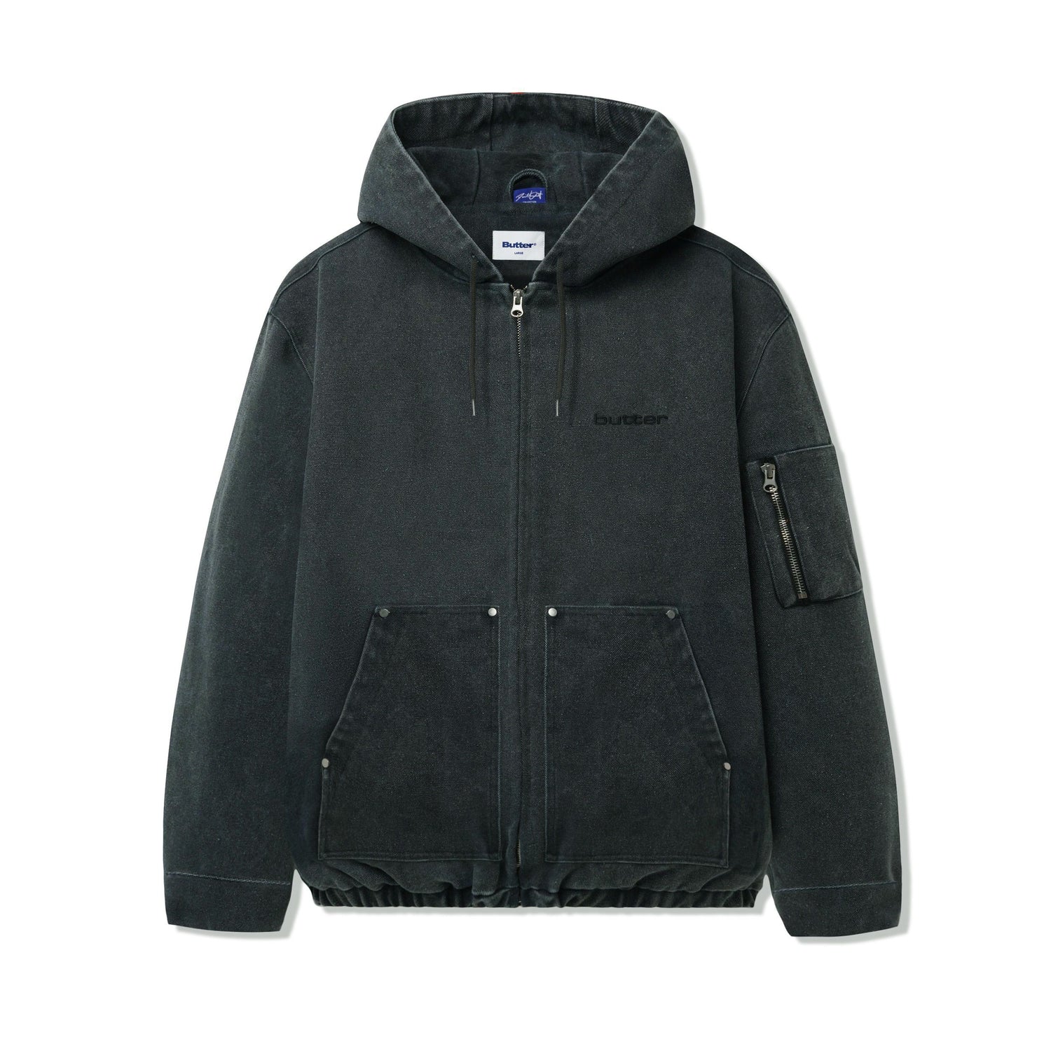 Davide Work Jacket, Washed Black