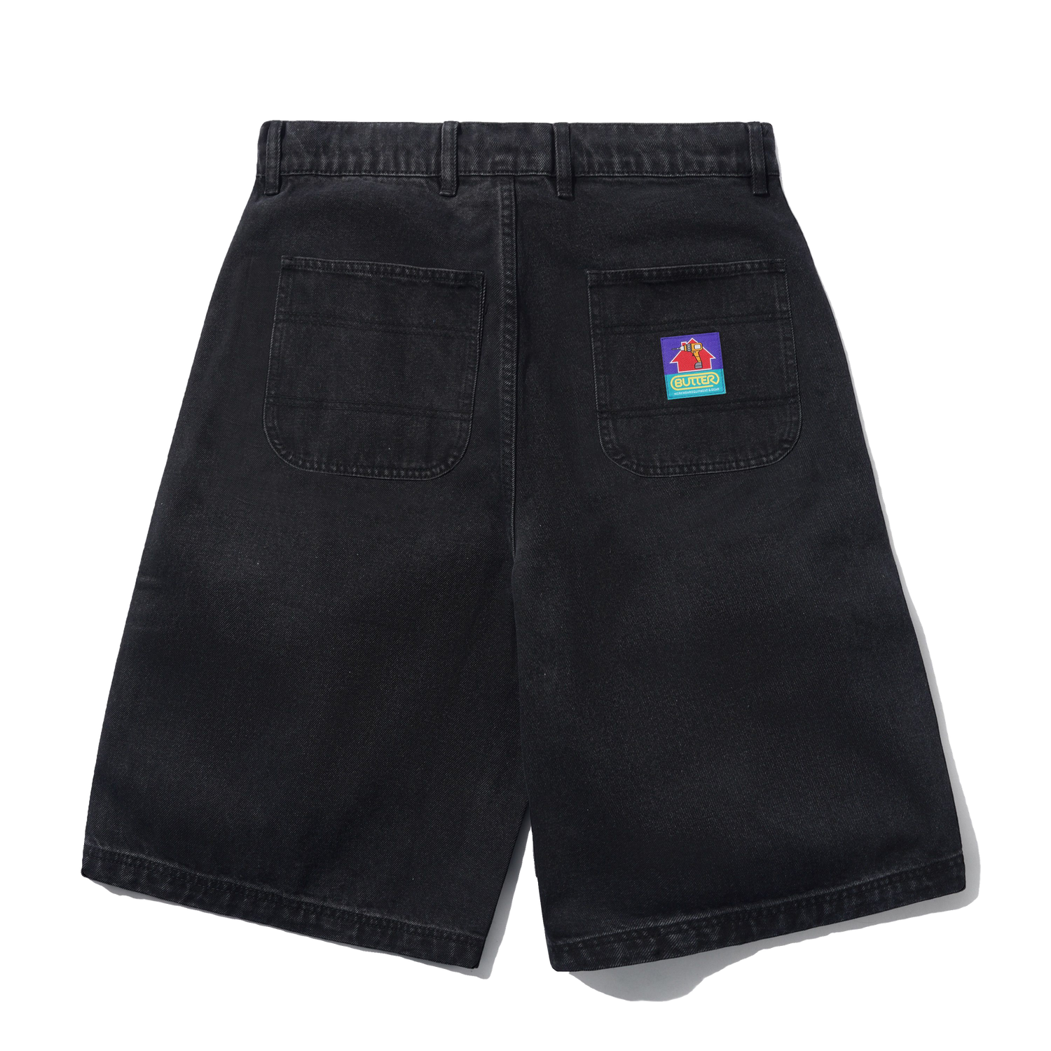 Denim Work Shorts, Black