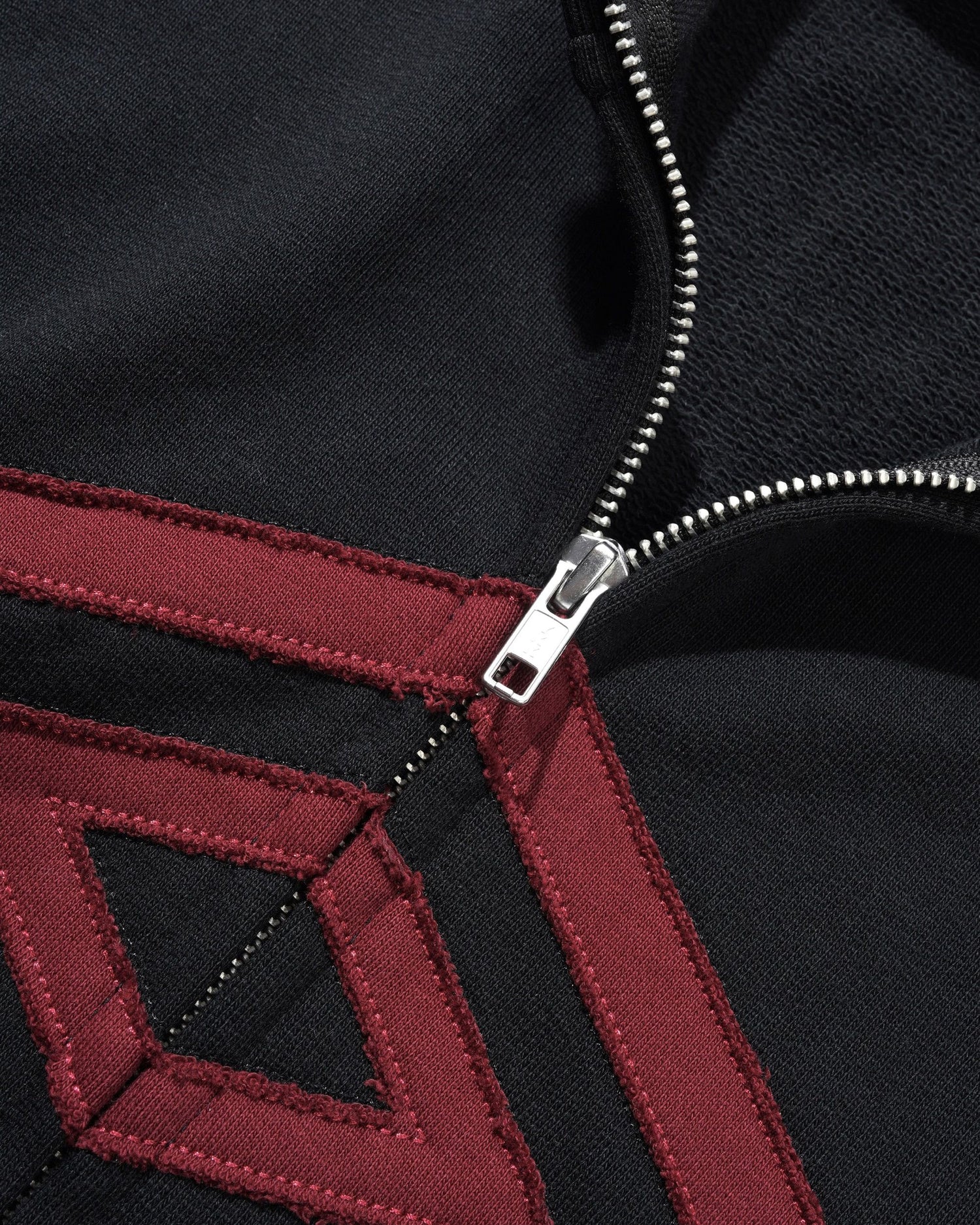 Diamond Fleece Zip-Thru Jacket, Black