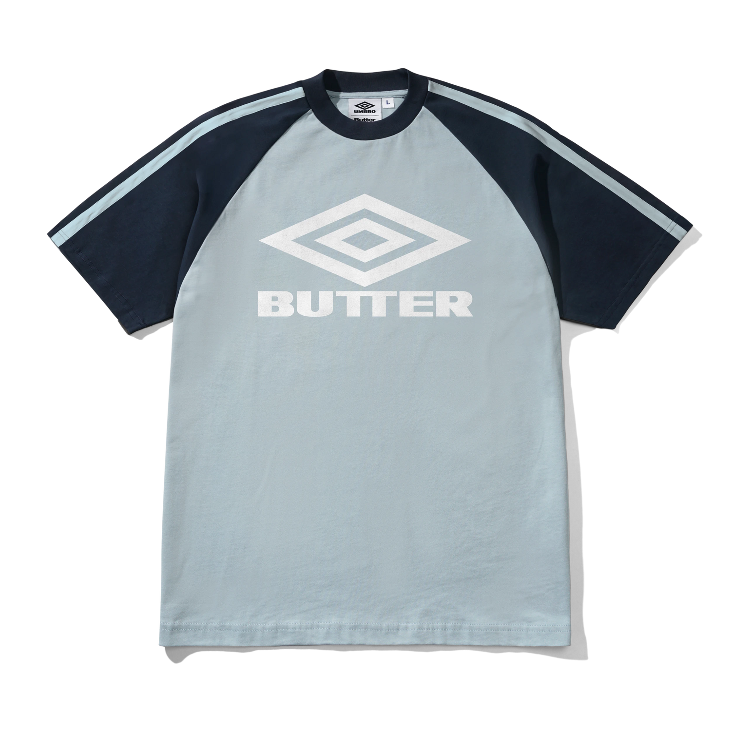 Diamond Logo Raglan Tee, Slate / Navy