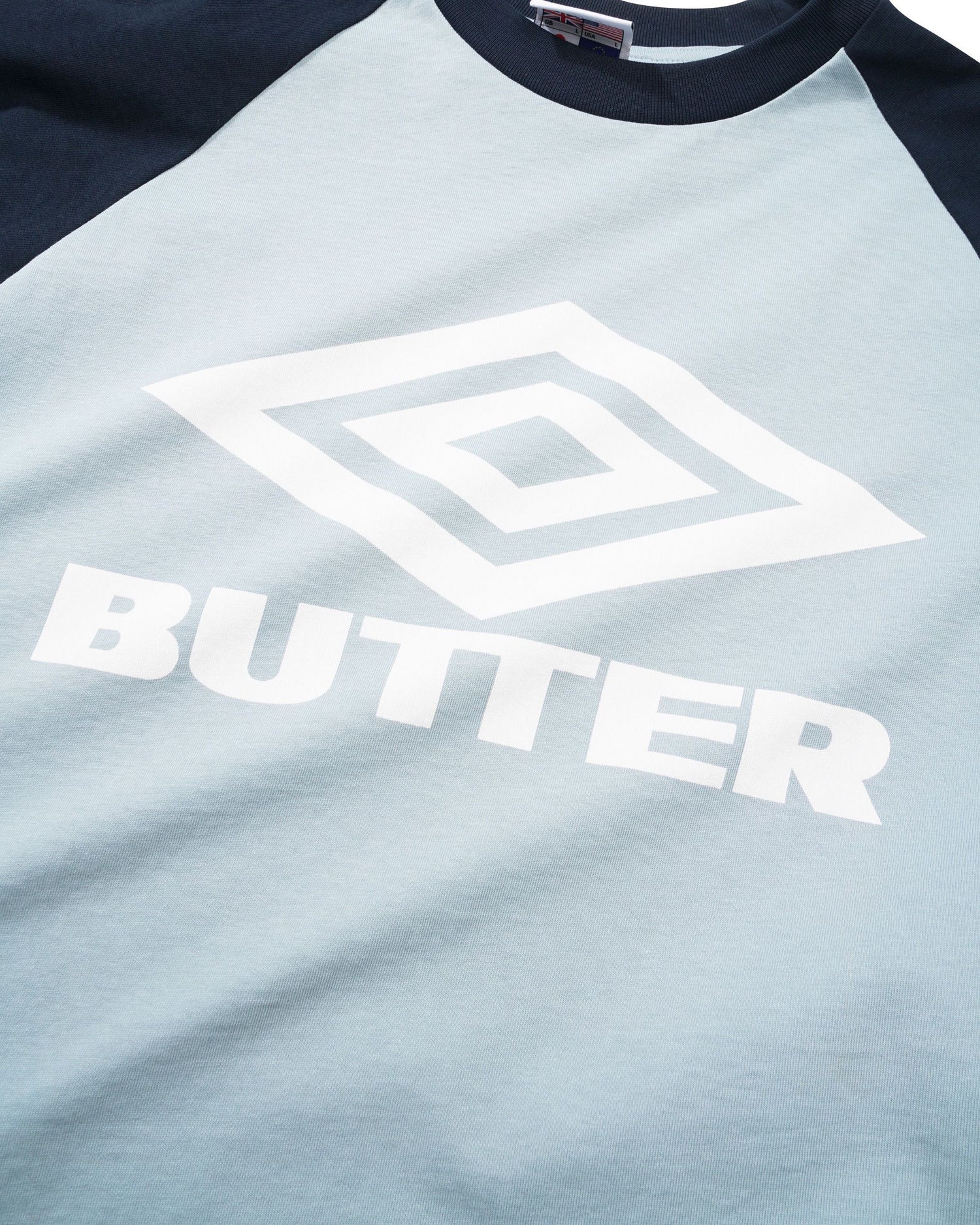 Diamond Logo Raglan Tee, Slate / Navy