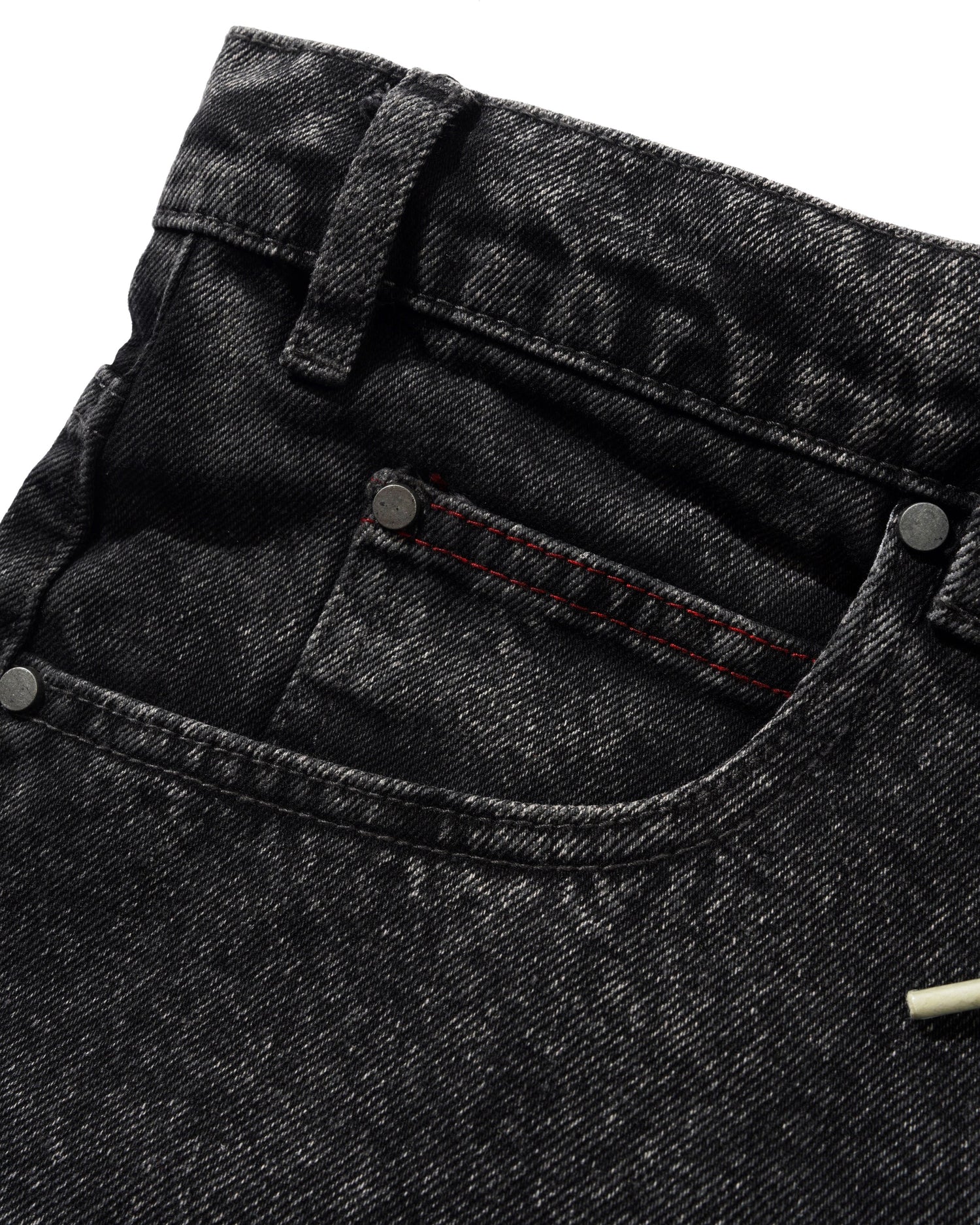 Distressed Big Denim Shorts, Gun Metal