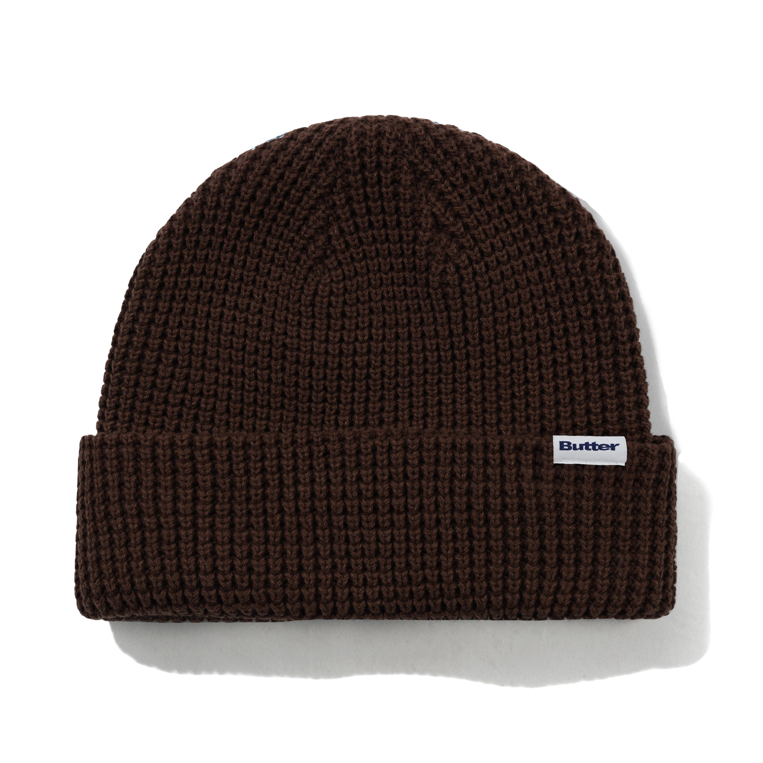 Distressed Waffle Knit Beanie, Washed Bark