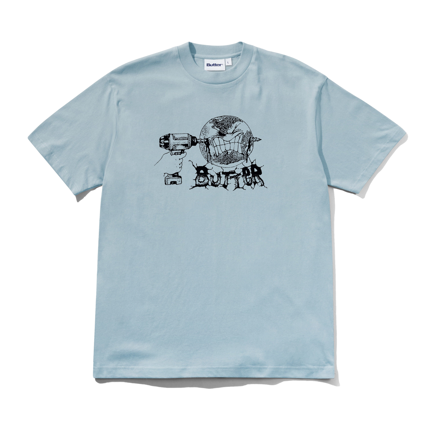 Drill Tee, Grey Blue