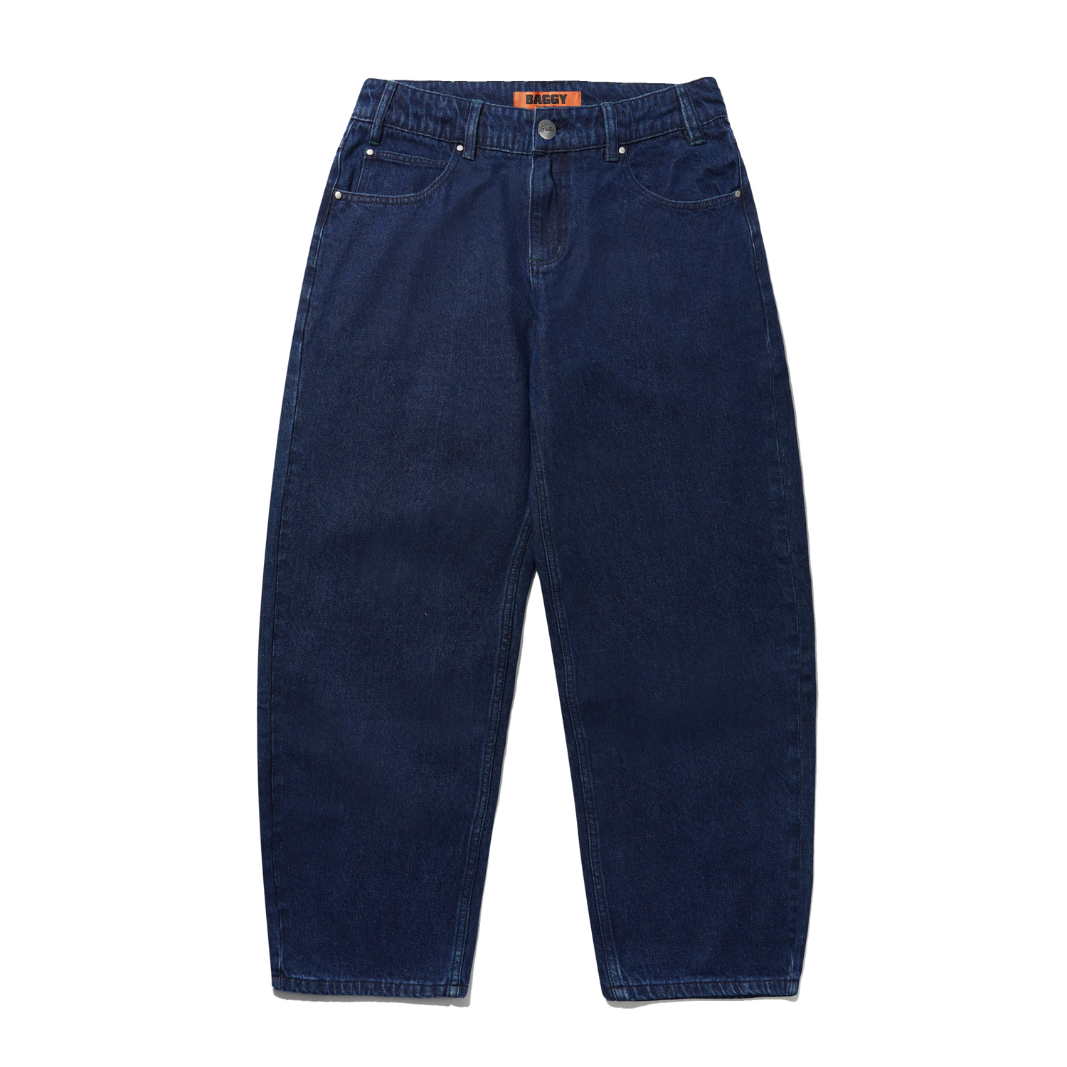 Drummer Baggy Denim Jeans, Raw Dark Indigo