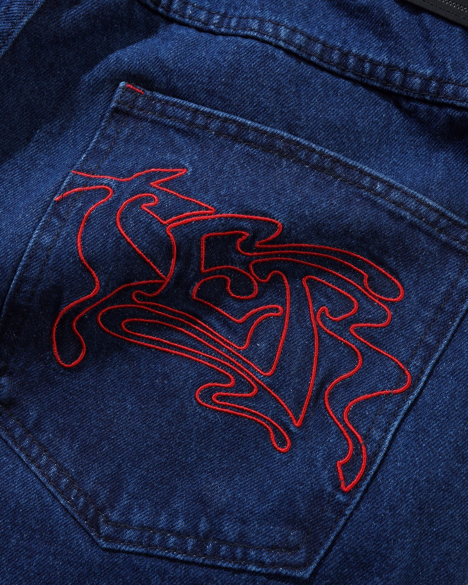 Drummer Baggy Denim Jeans, Raw Dark Indigo