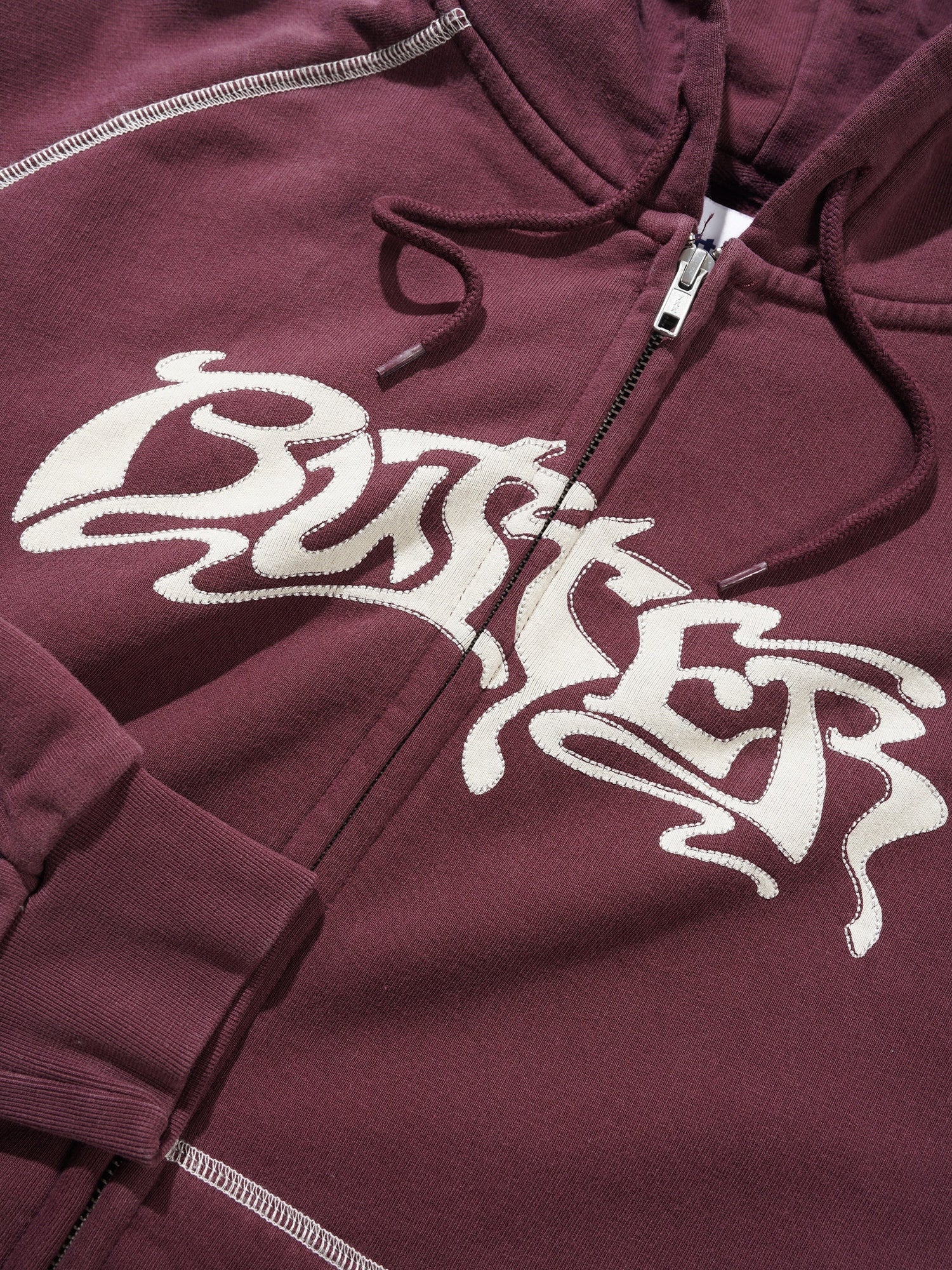 Drummer Zip-Thru Hood, Washed Rhubarb