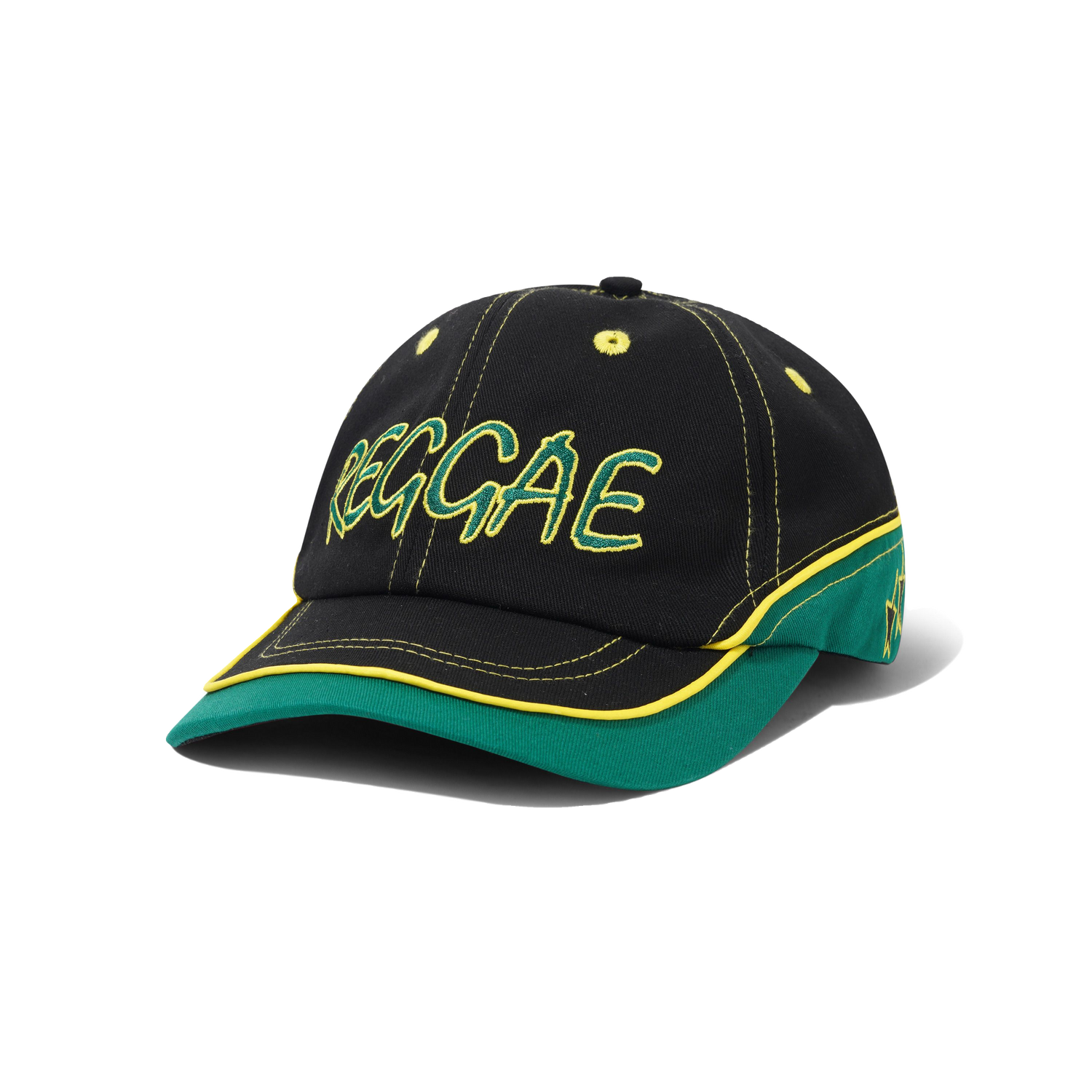 Dub 6 Panel Cap, Black / Green