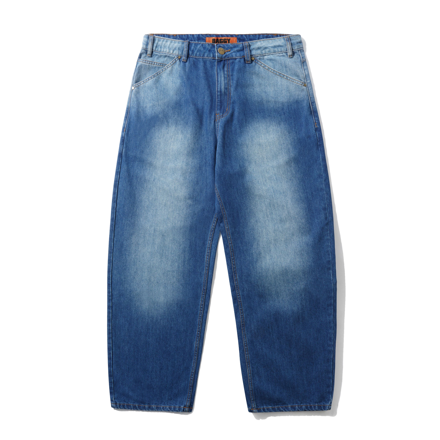 Encounter Denim Jeans, Washed Slub Blue
