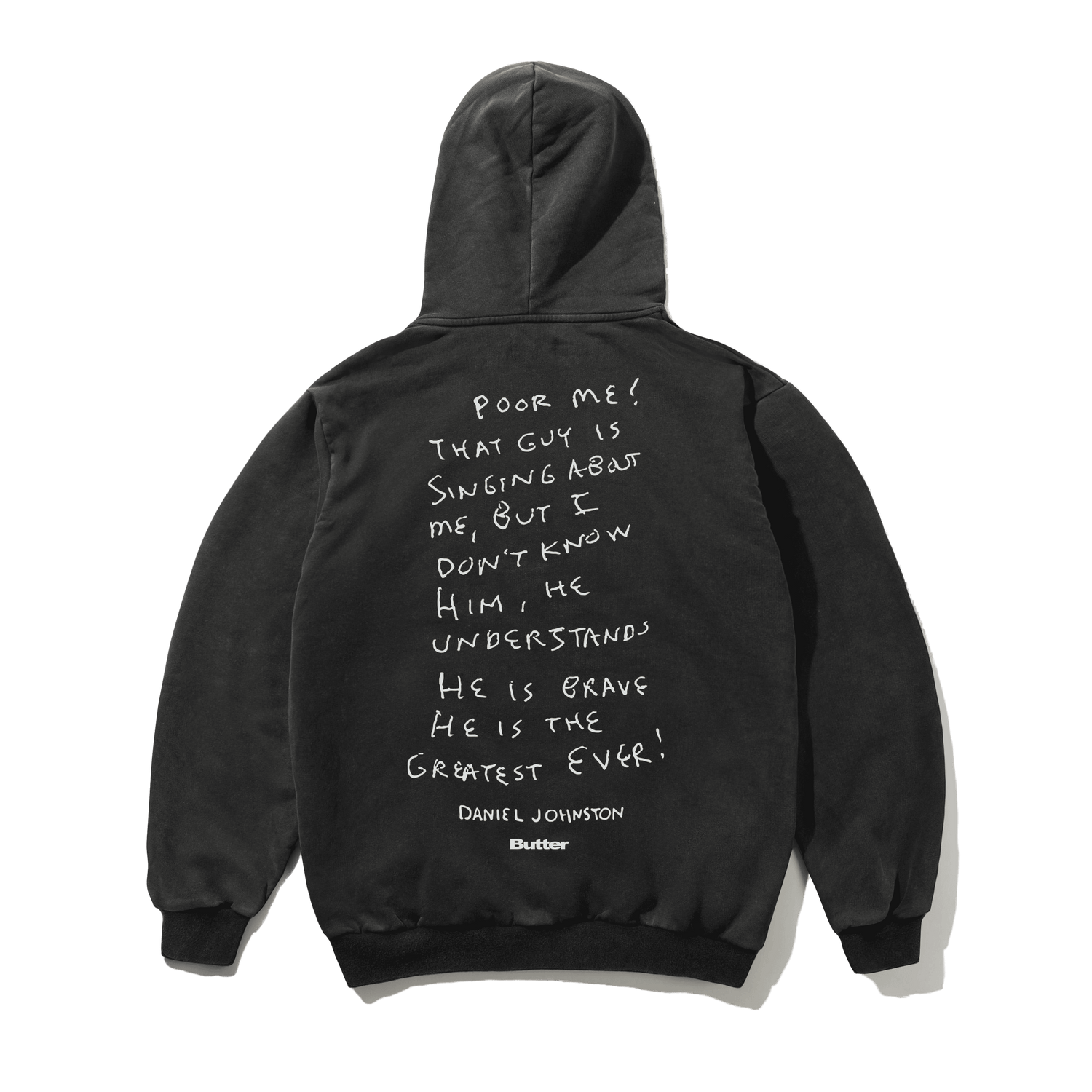 Enemy Pullover Hood, Distressed Washed Black