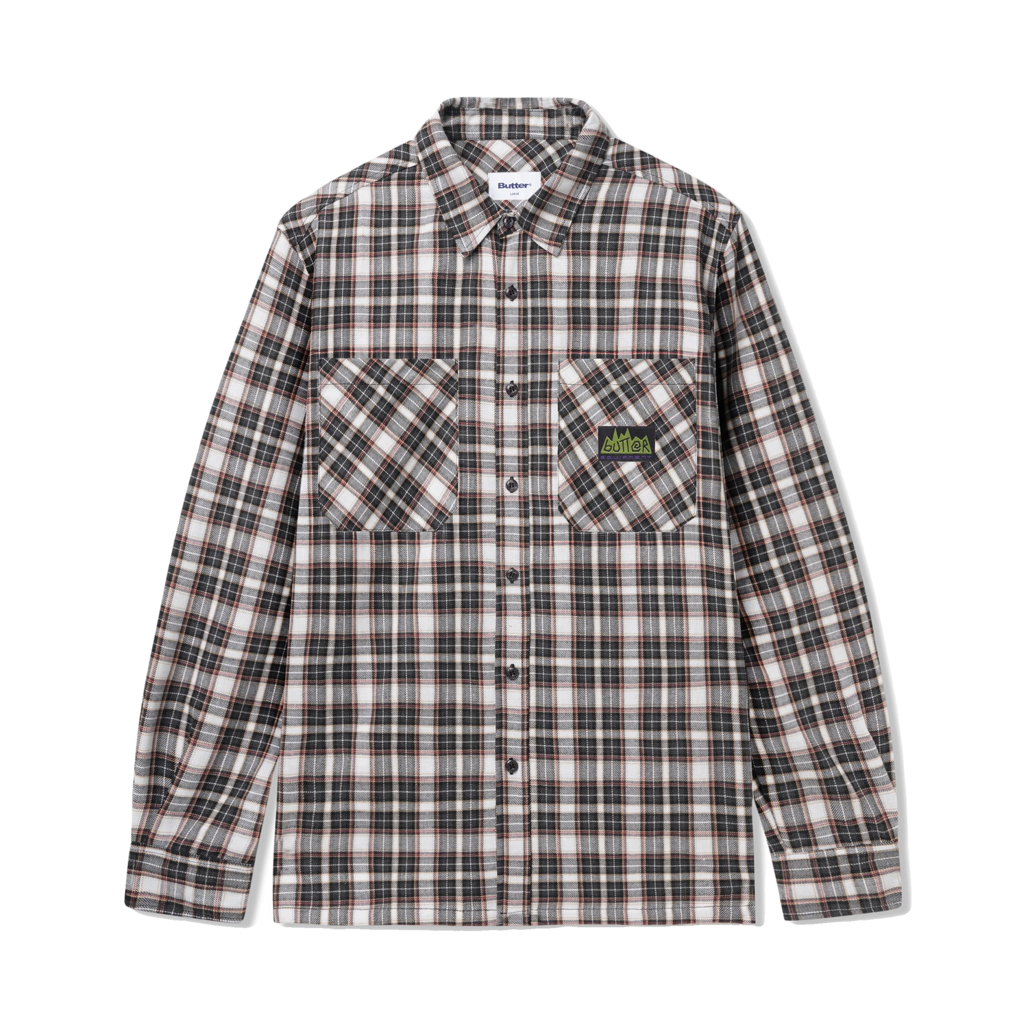 Equipment Plaid Shirt, Charcoal