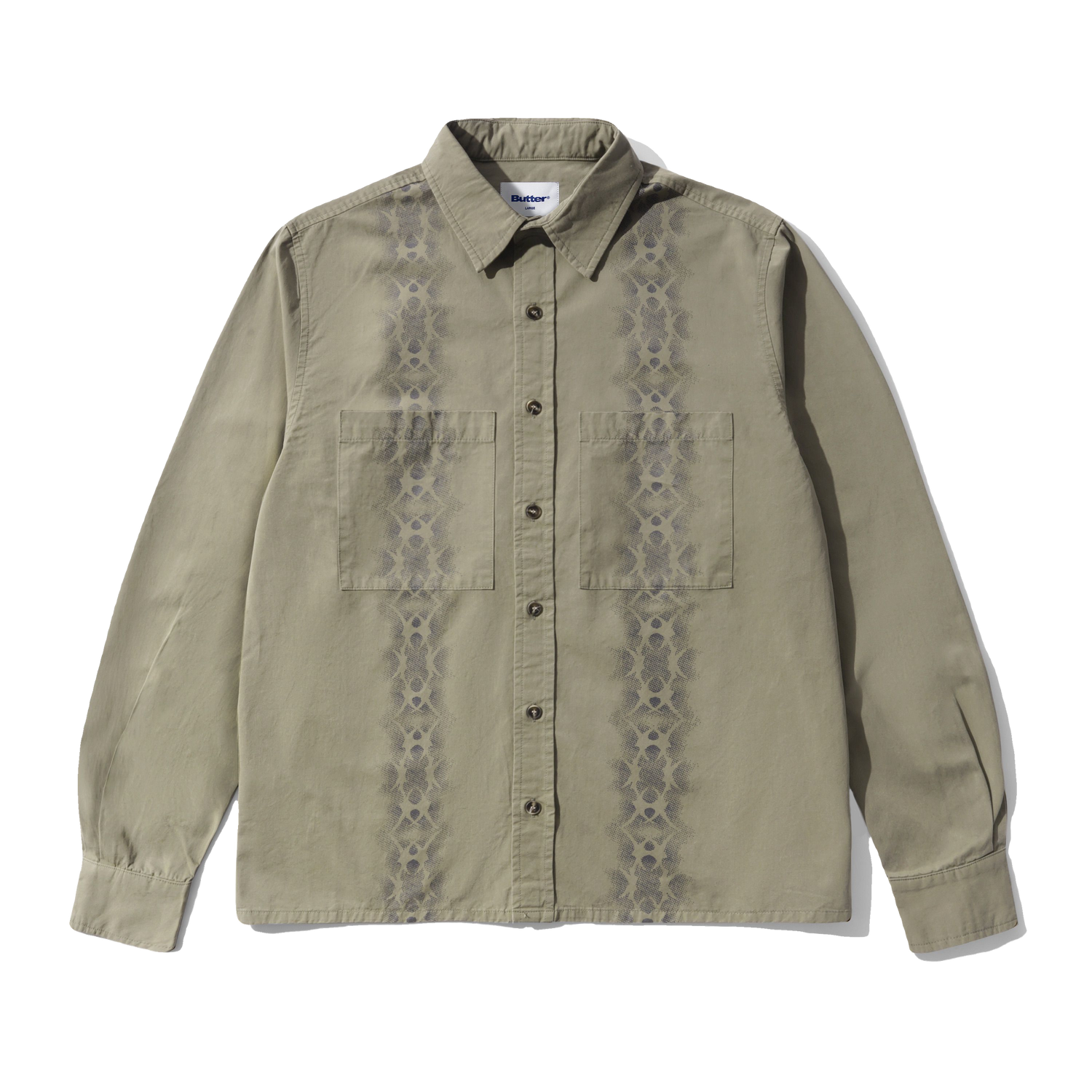 Fade Button Up Shirt, Washed Fatigue