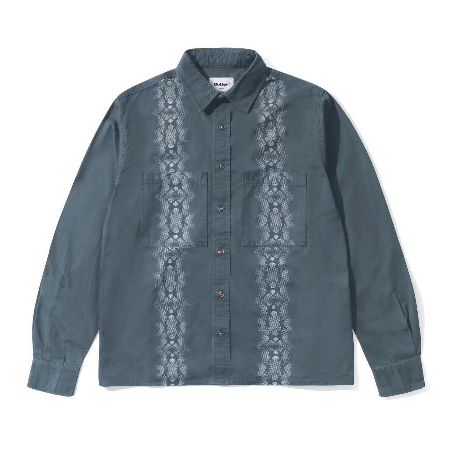 Fade Button Up Shirt, Washed Navy