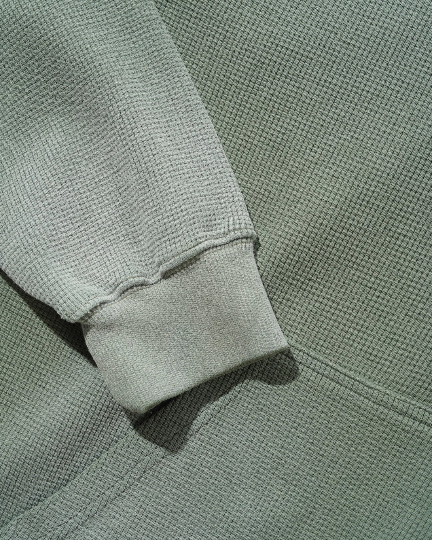 Faded Waffle Zip-Thru Hood, Washed Sage