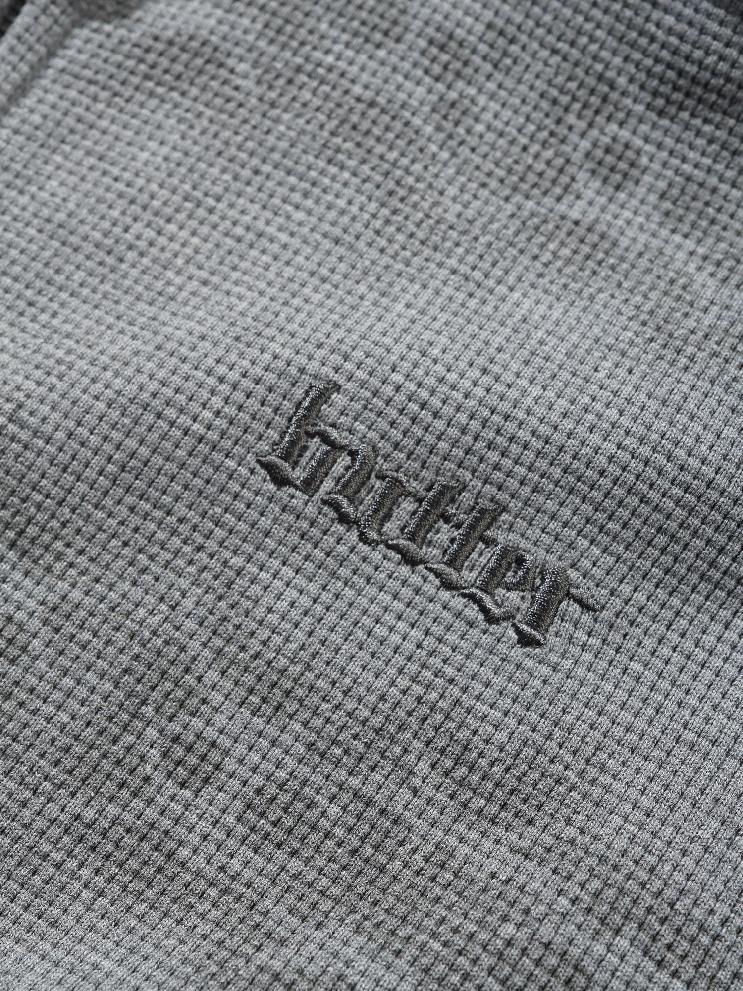 Faded Waffle Zip-Thru Hood, Washed Grey