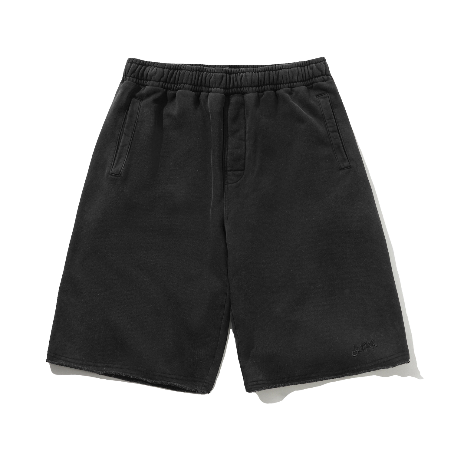 Fleece Shorts, Washed Black