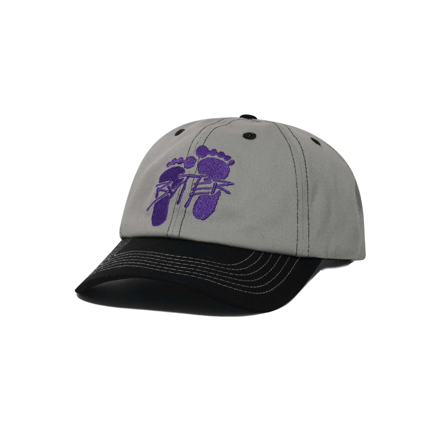 Footprints 6 Panel Cap, Cool Grey