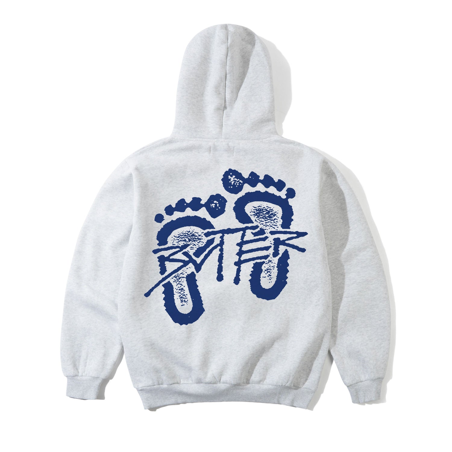 Footprints Pullover Hood, Ash