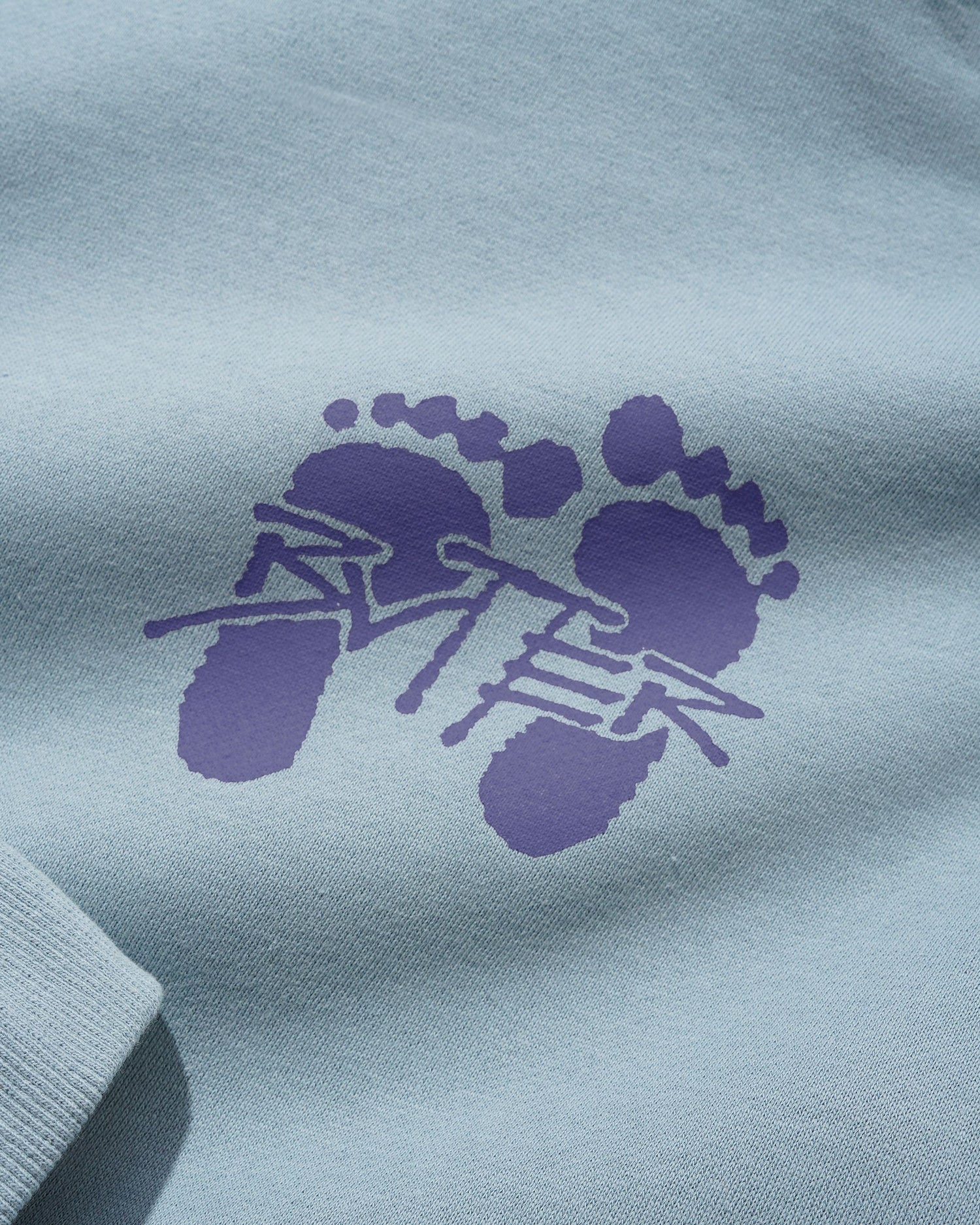 Footprints Pullover Hood, Ice