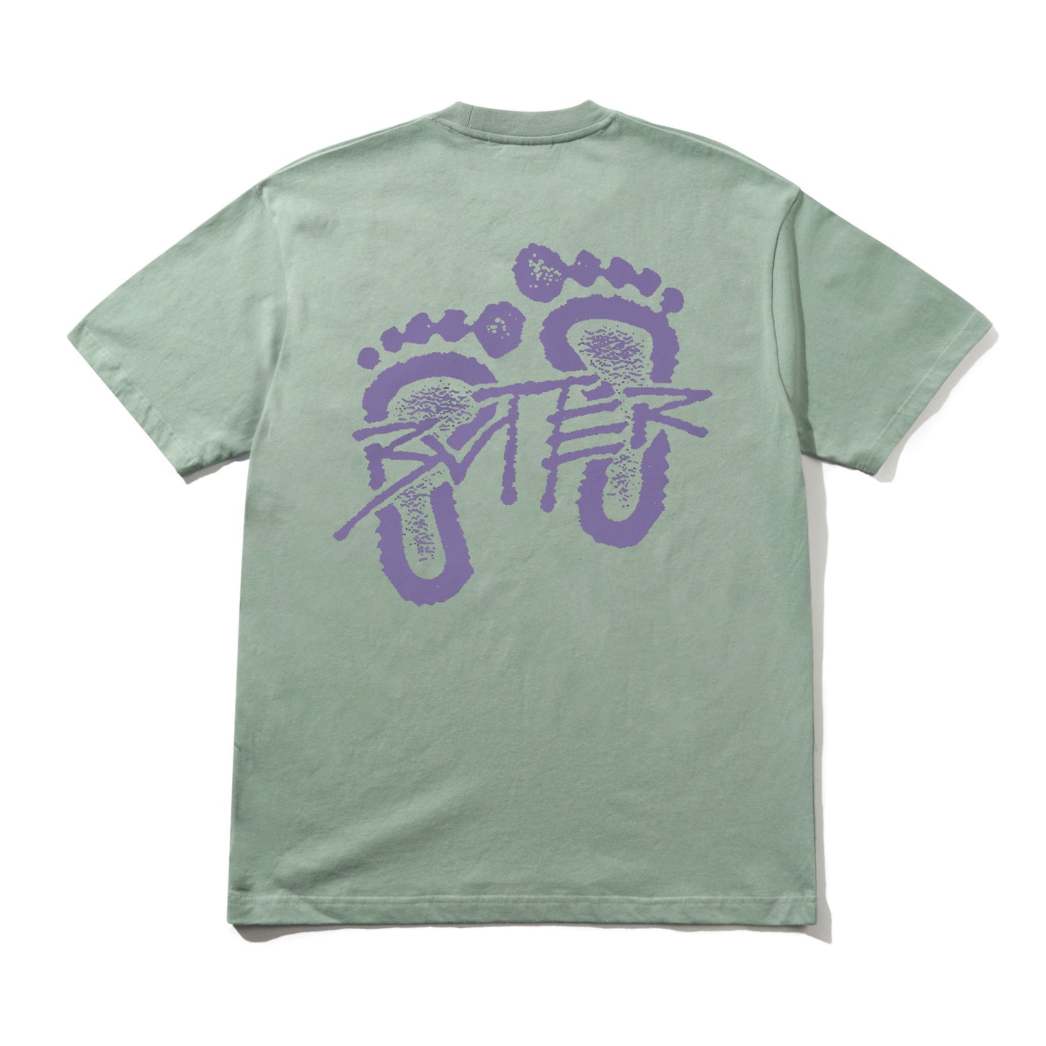 Footprints Tee, Dull Mint