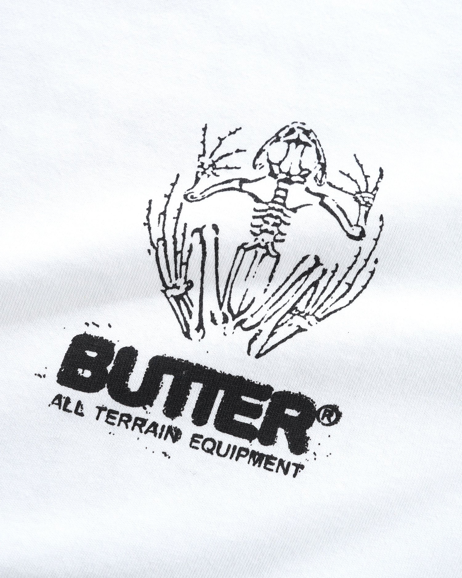 【BUTTER GOODS】 Fossil Tee, White BUTTER FOSSIL TEE - WHITE BGQ225D20601 - PLA Skateboarding