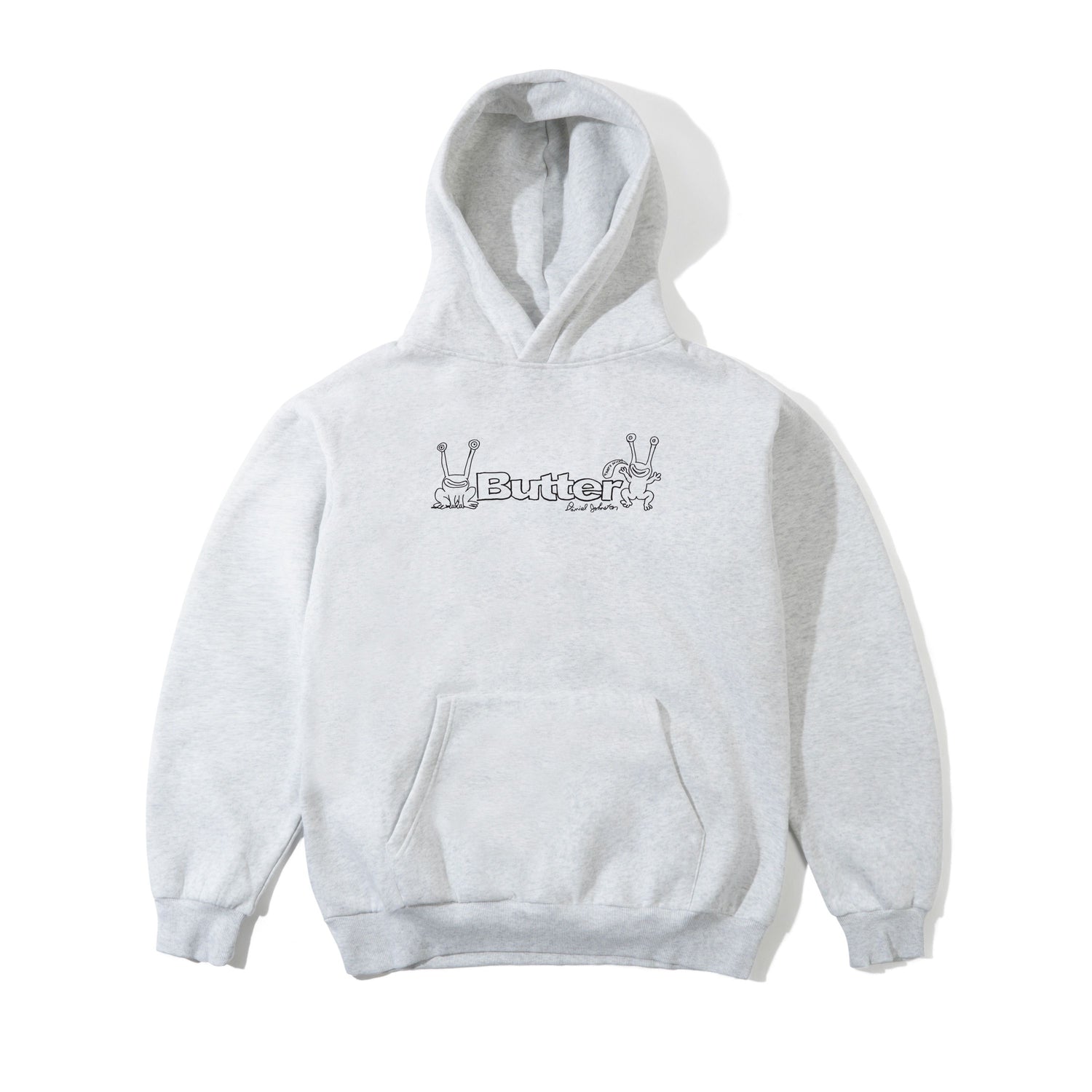 Frog Logo Pullover Hood, Ash
