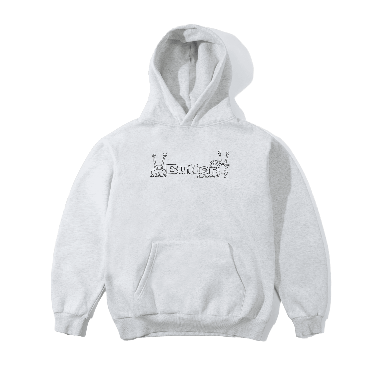 Frog Logo Pullover Hood, Ash