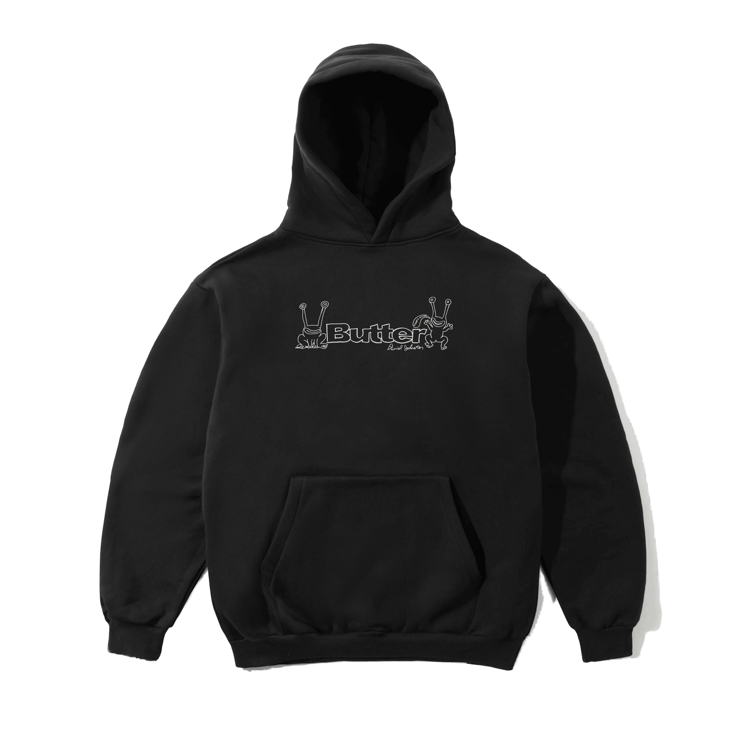 Frog Logo Pullover Hood, Black