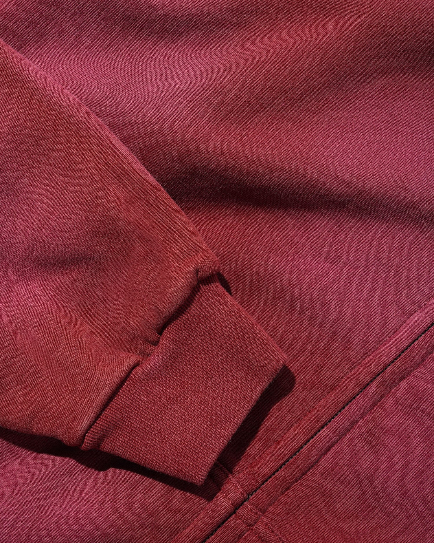 Garage Zip-Thru Hood, Faded Burgundy