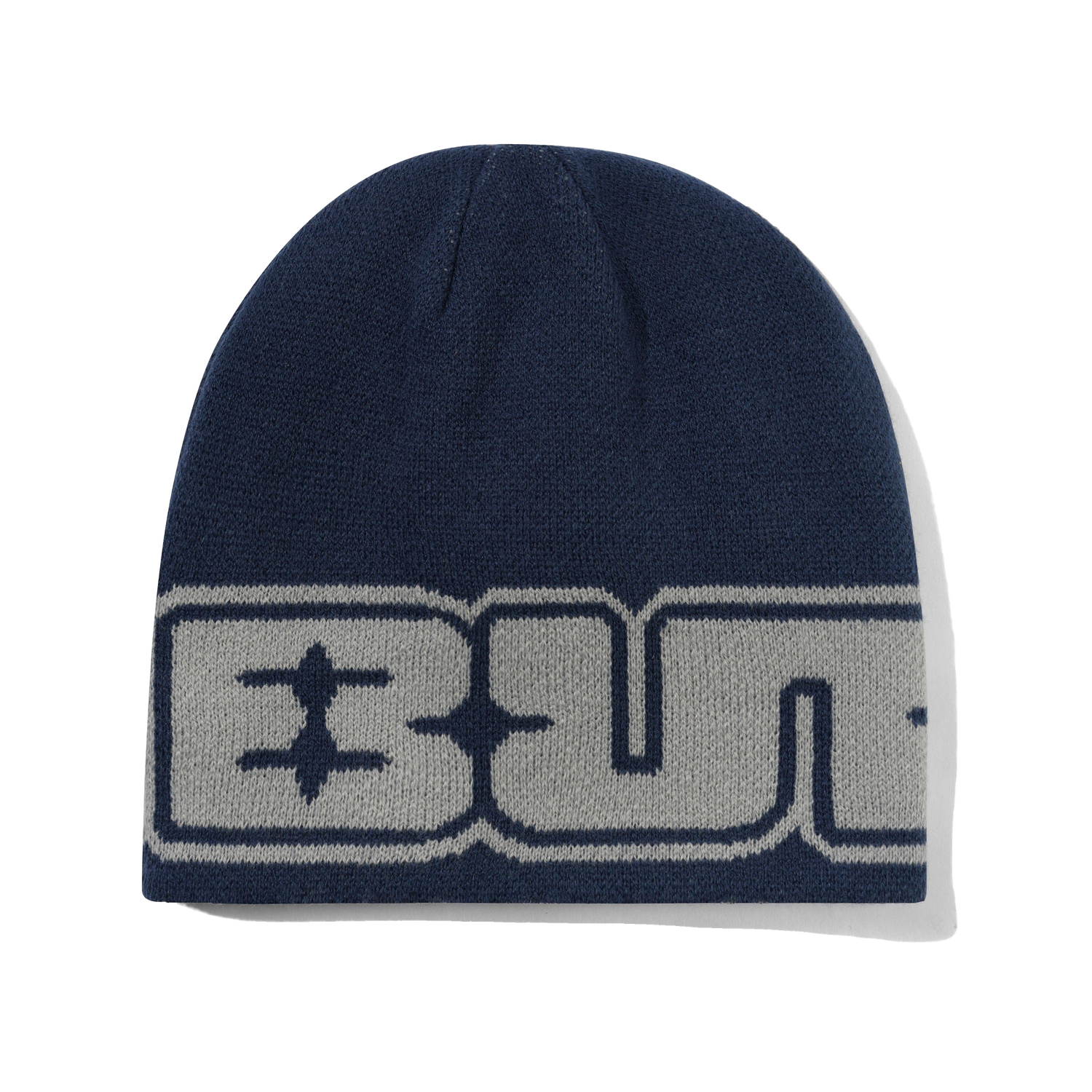 Glint Reversible Skully Beanie, Navy / Grey