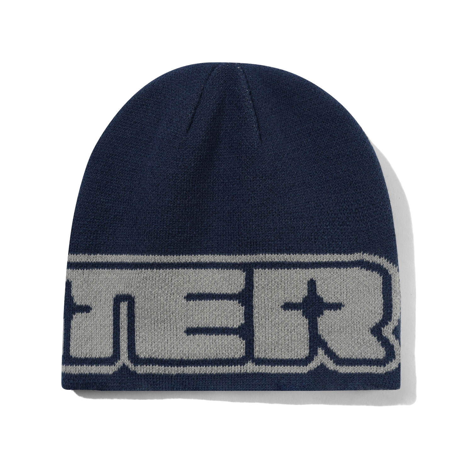 Glint Reversible Skully Beanie, Navy / Grey
