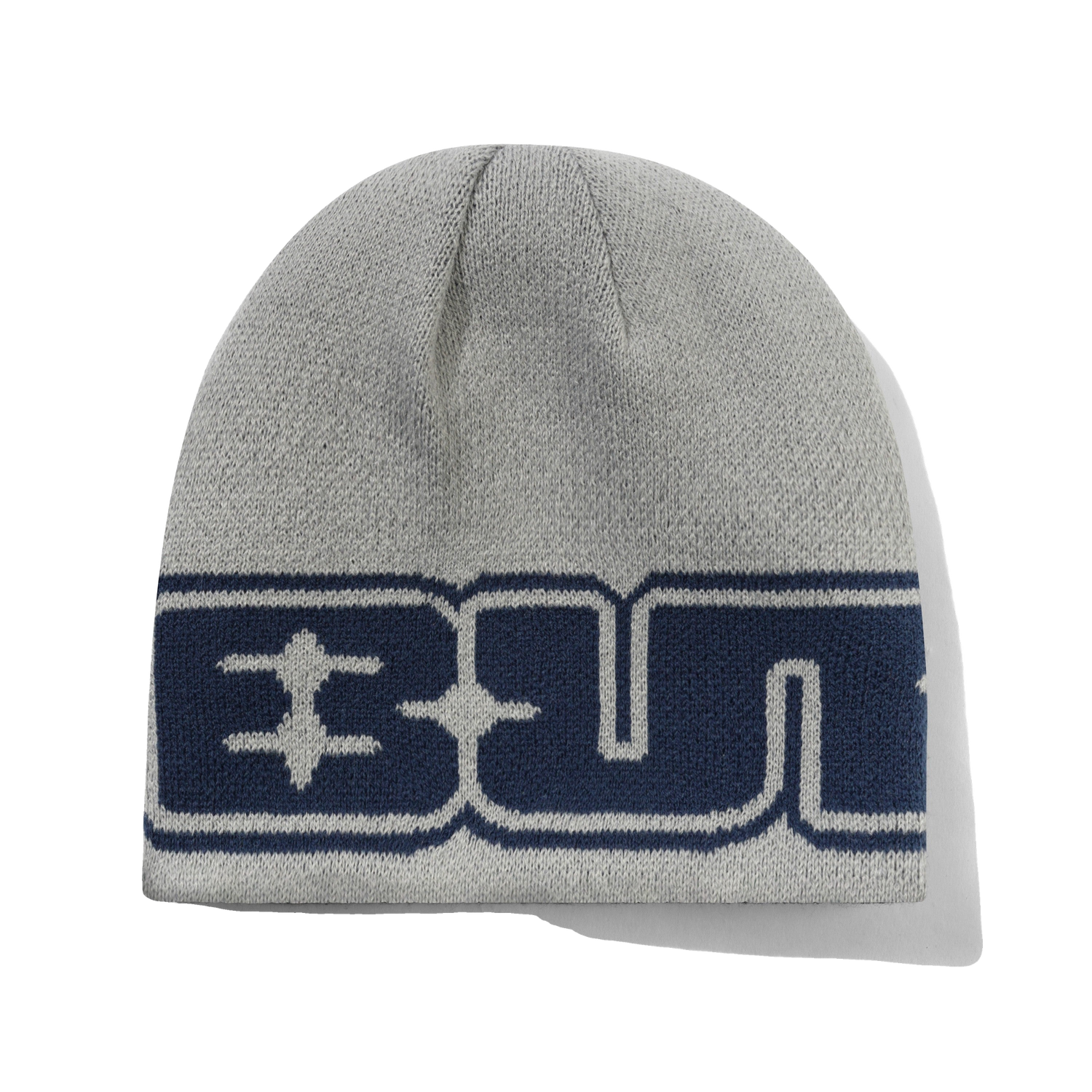 Glint Reversible Skully Beanie, Navy / Grey