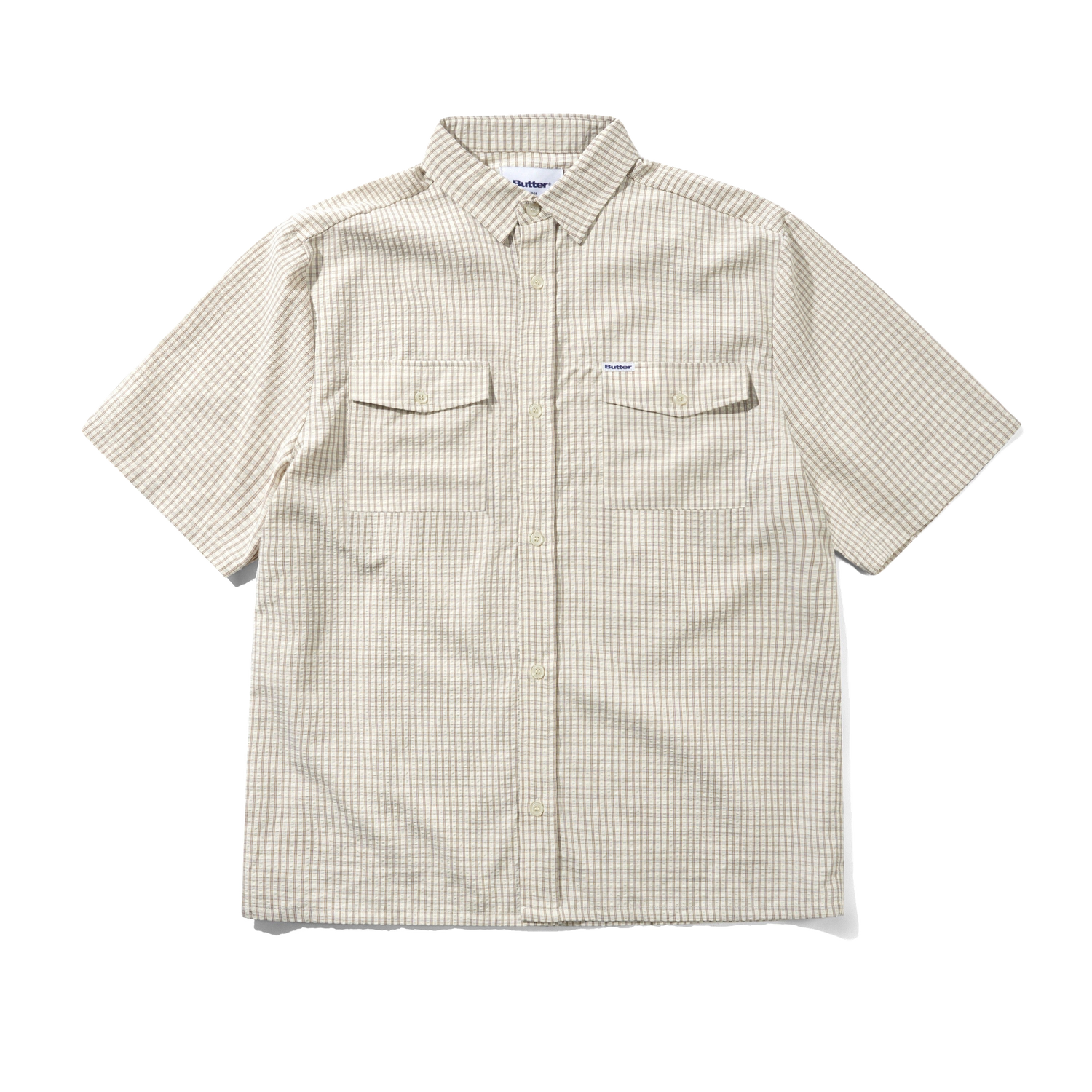Grid S/S Shirt, Beige