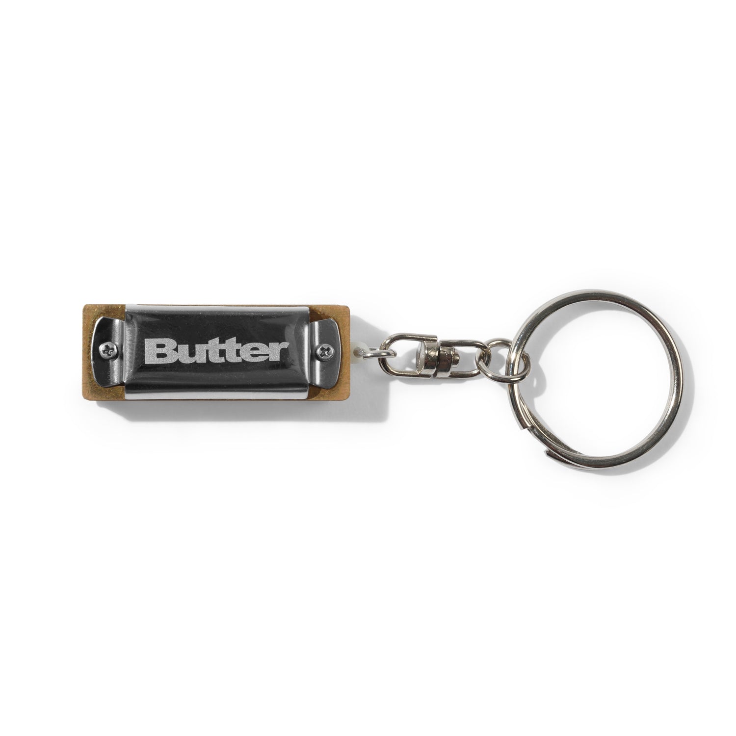 Harmonica Key Chain, Silver