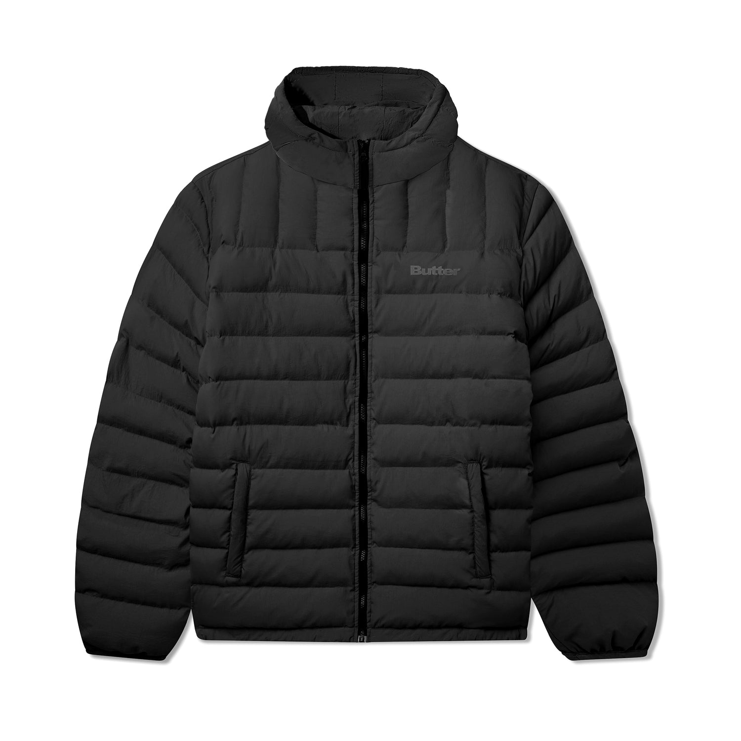 Hooded Puffer Jacket, Black