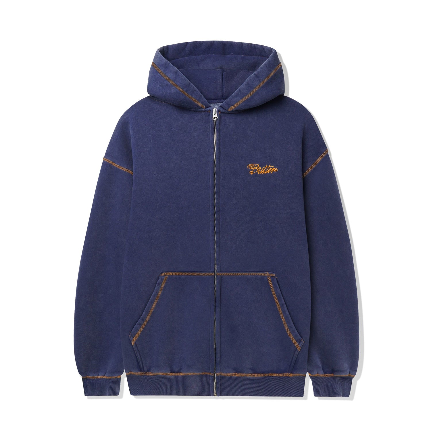 Jive Zip-Thru Hood, Washed Blue