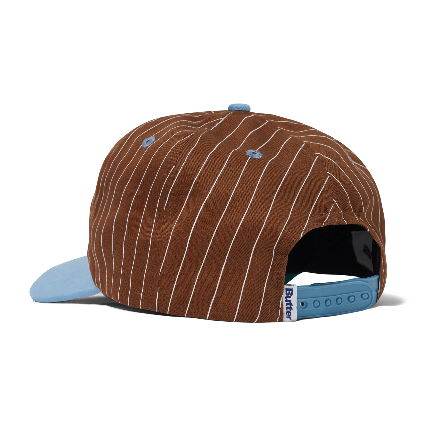 League Baseball Cap, Brown / Sky Blue
