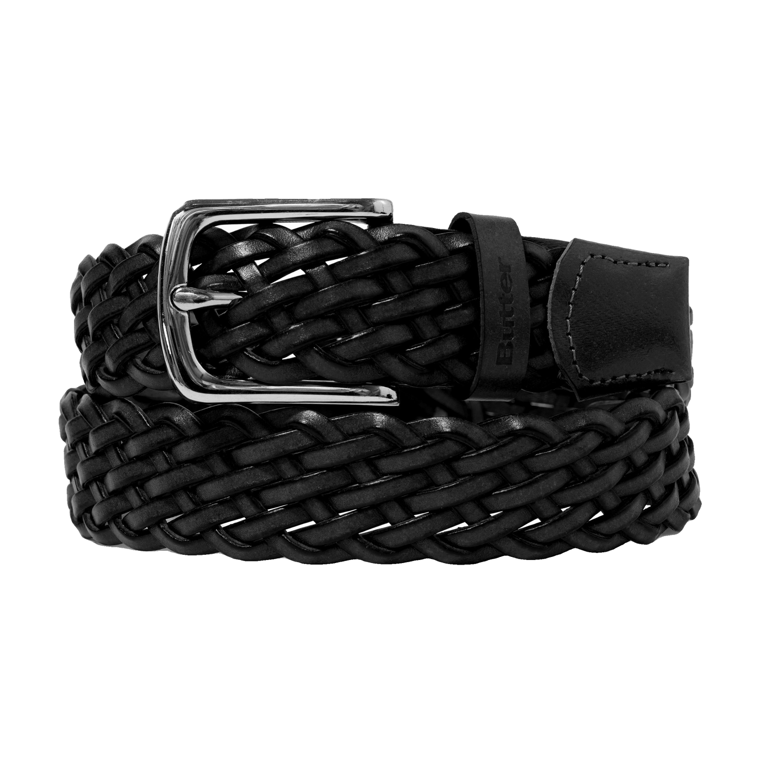 Leather Braided Belt, Black – Butter Goods