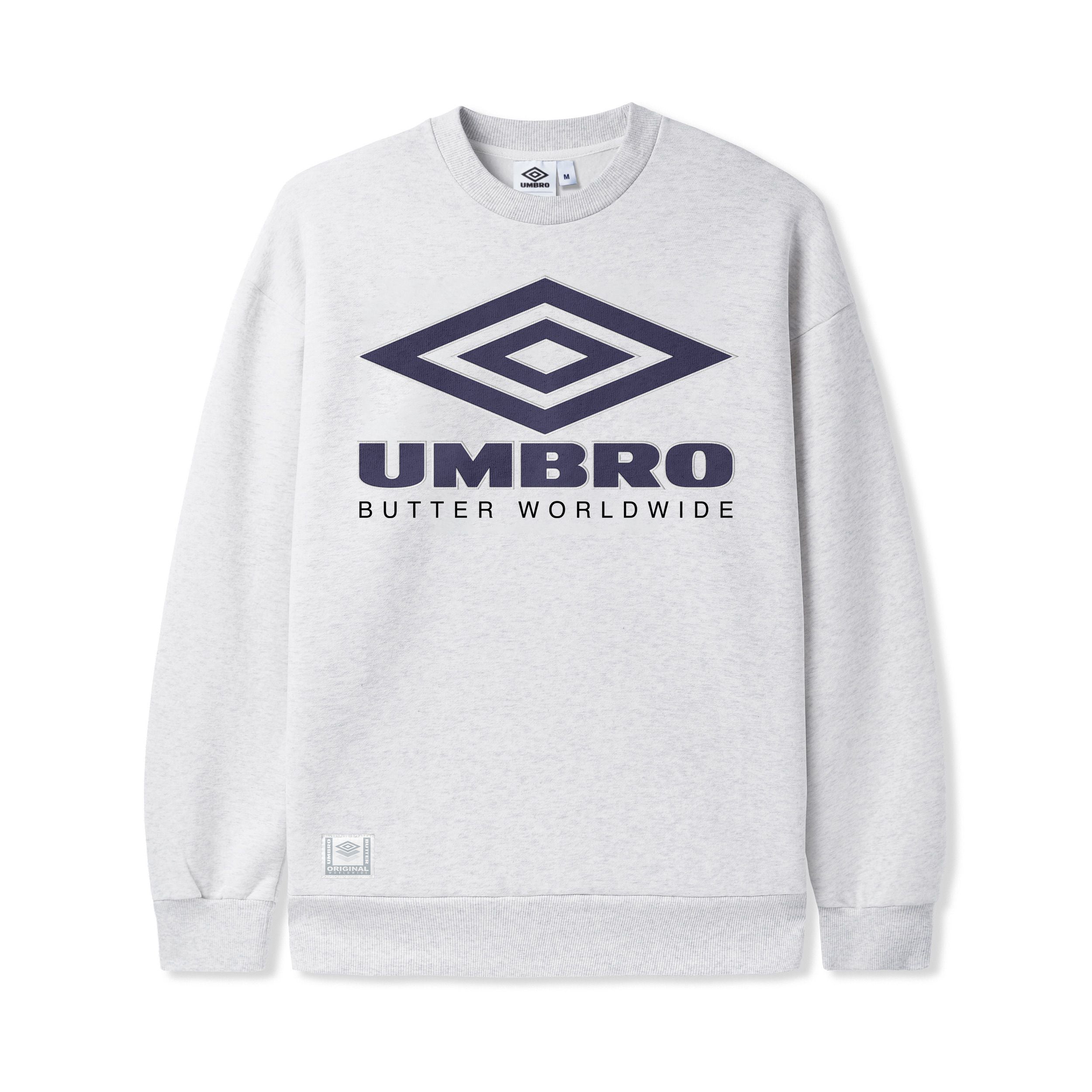 【BUTTER GOODS】Records Logo Felt Applique Crewneck - Ash Butter Goods - Felt Logo Applique Crewneck (Ash Grey) | HHV