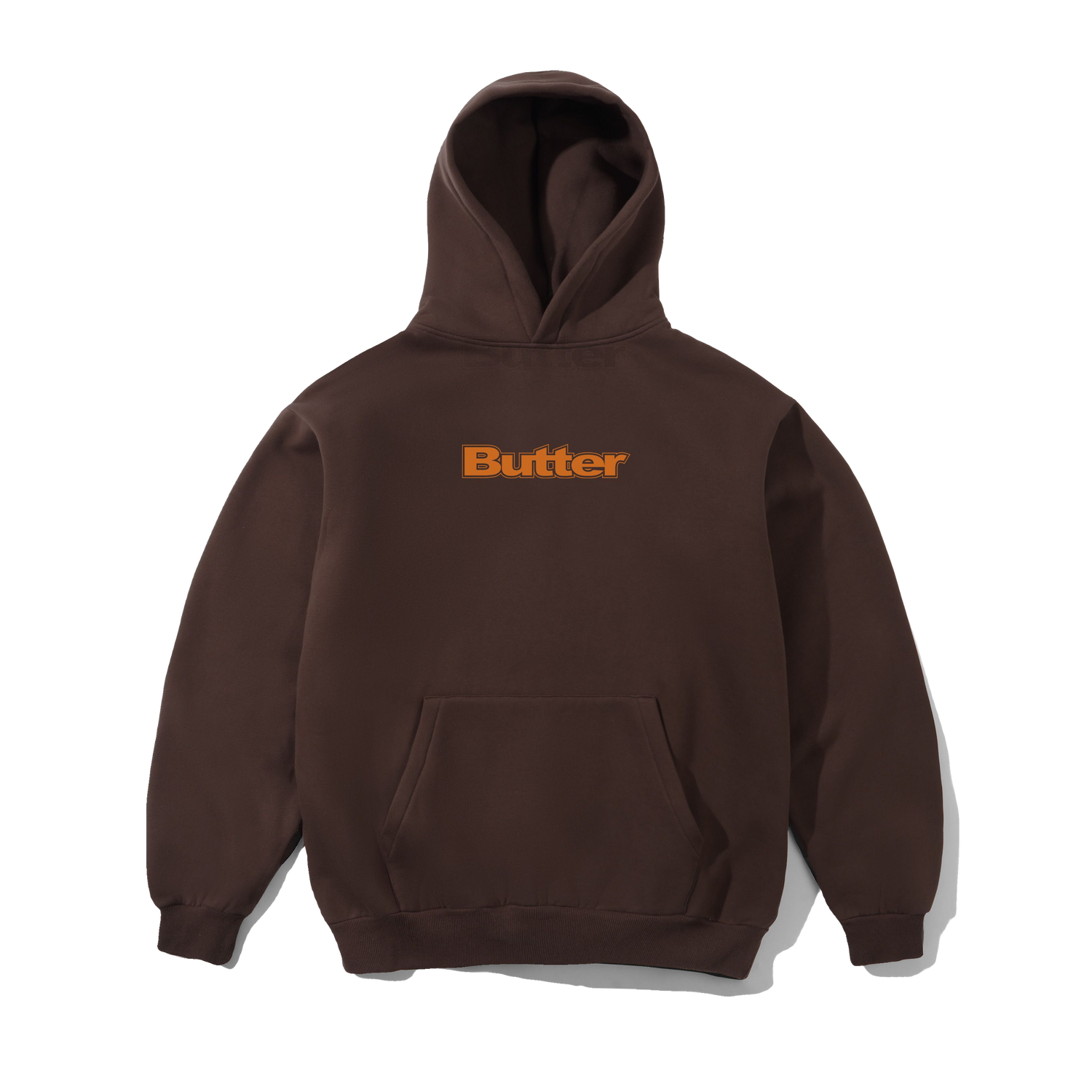 Logo Pullover Hood, Dark Brown
