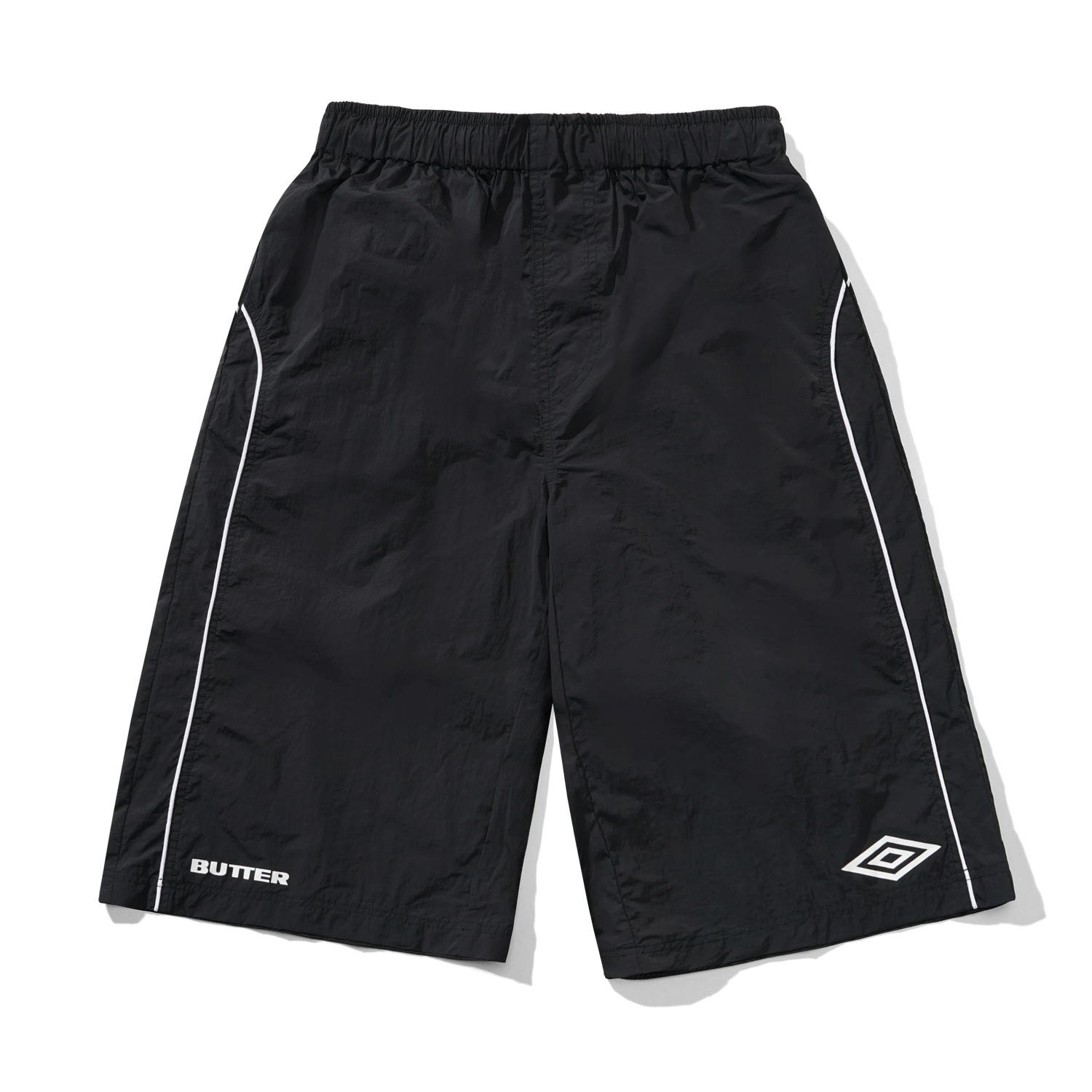 Long Track Shorts, Black
