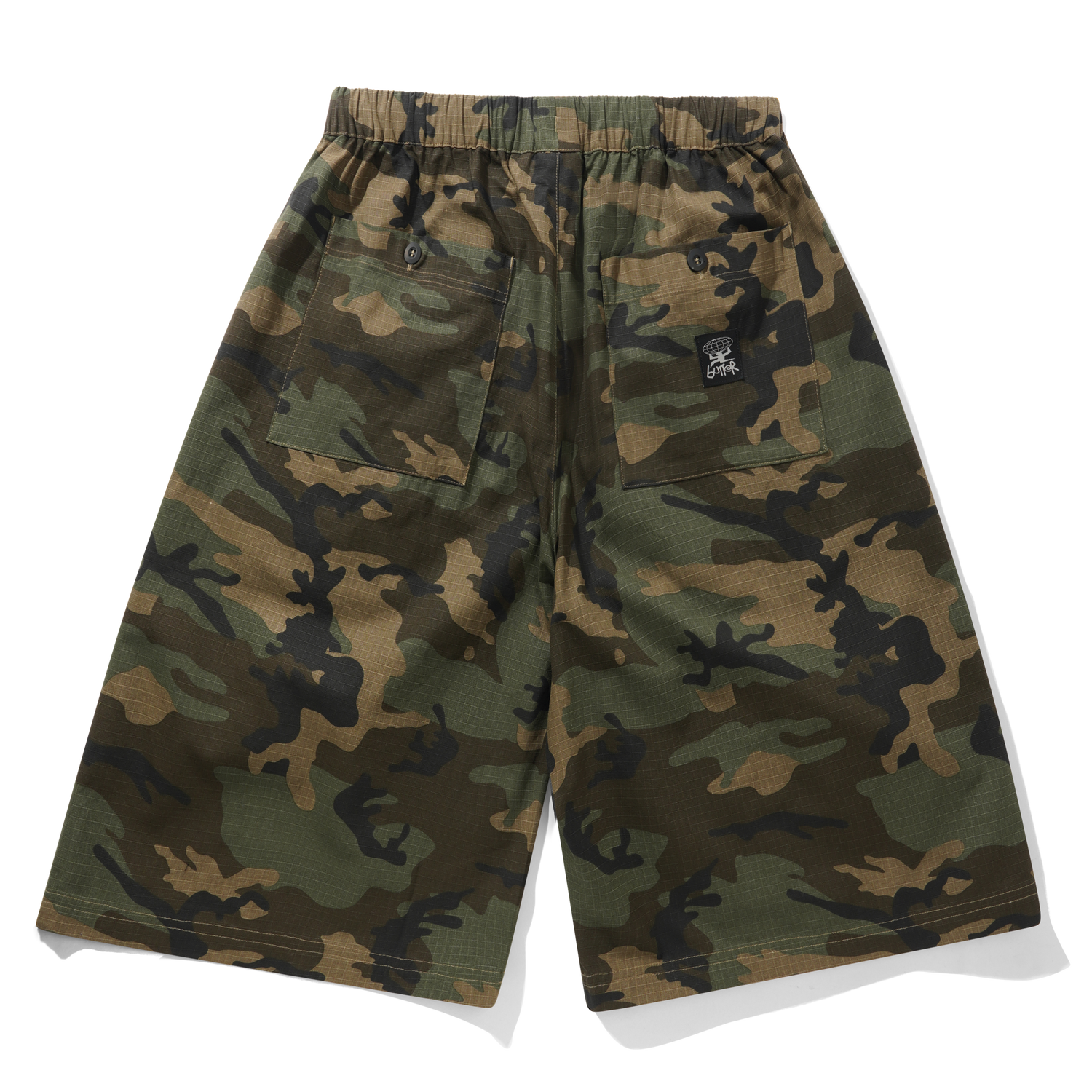 Loose Shorts, Woodland Ripstop Camo
