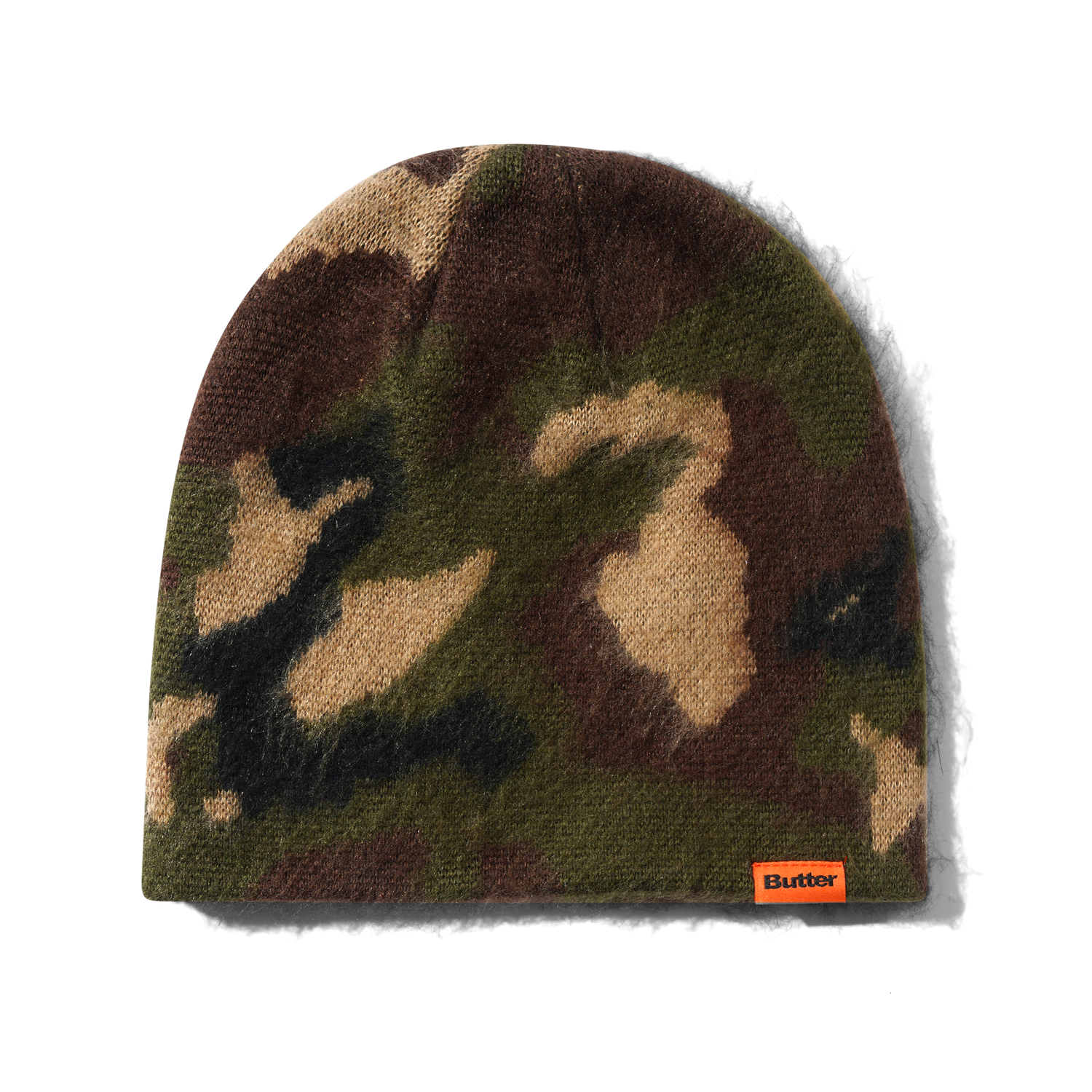 Mohair Skully Beanie, Woodland Camo