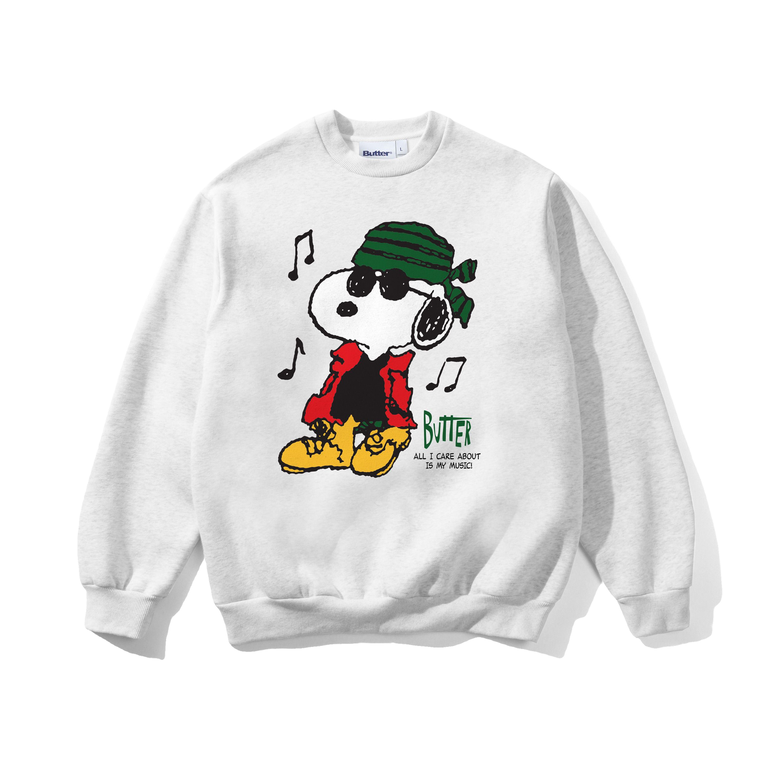 Music Crewneck, Ash