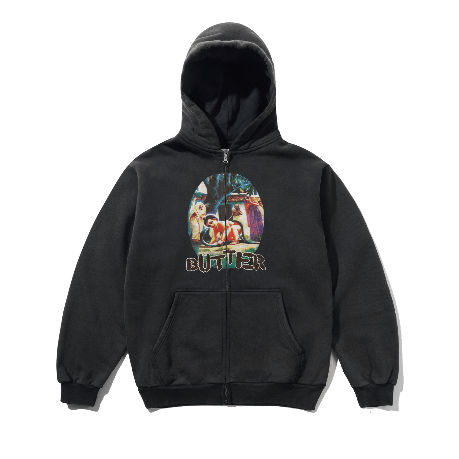 Nimai Zip-Thru Hood, Washed Black
